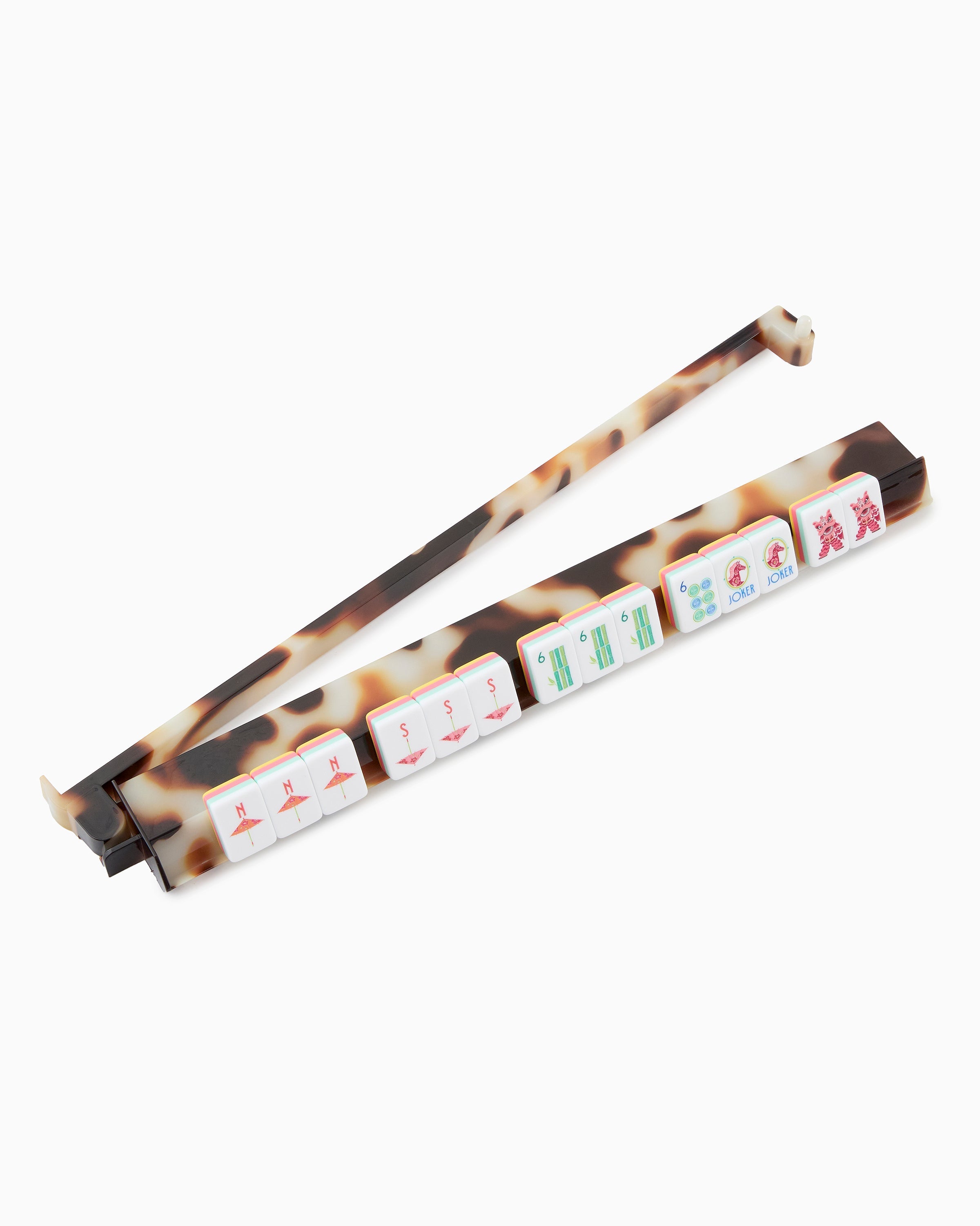 Oh My Mahjong Giftware Oh My Mahjong Blond Tortoise Rack and Pusher Set