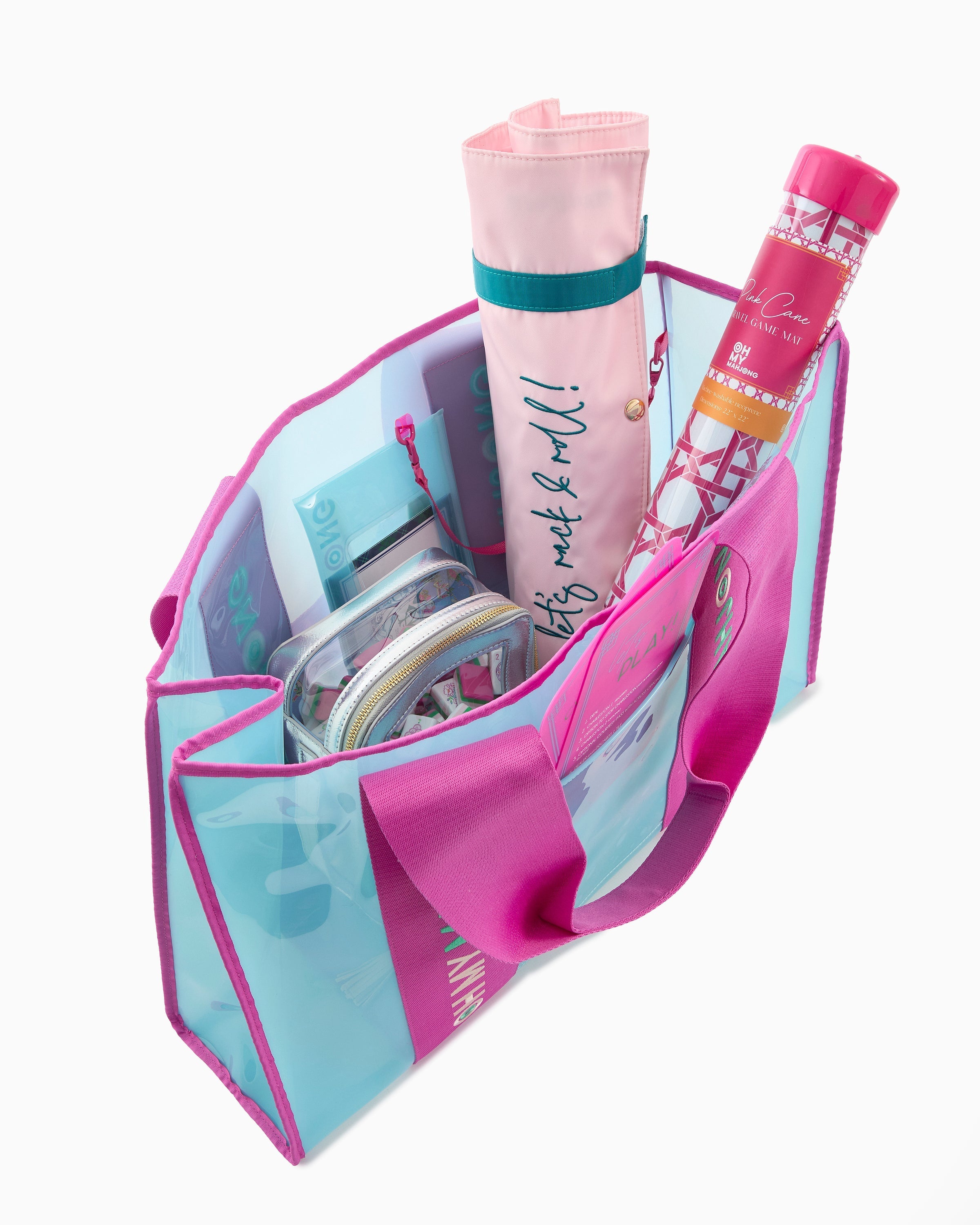 Oh My Mahjong Giftware Oh My Mahjong Blue Beach Bag