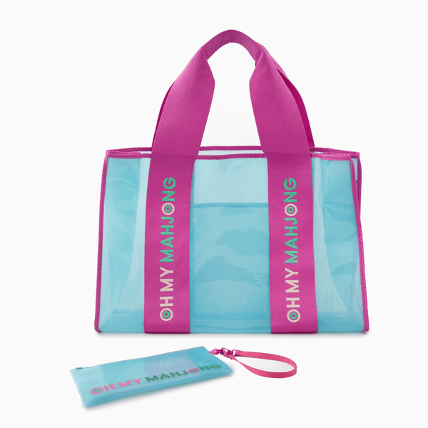 Oh My Mahjong Giftware Oh My Mahjong Blue Beach Bag