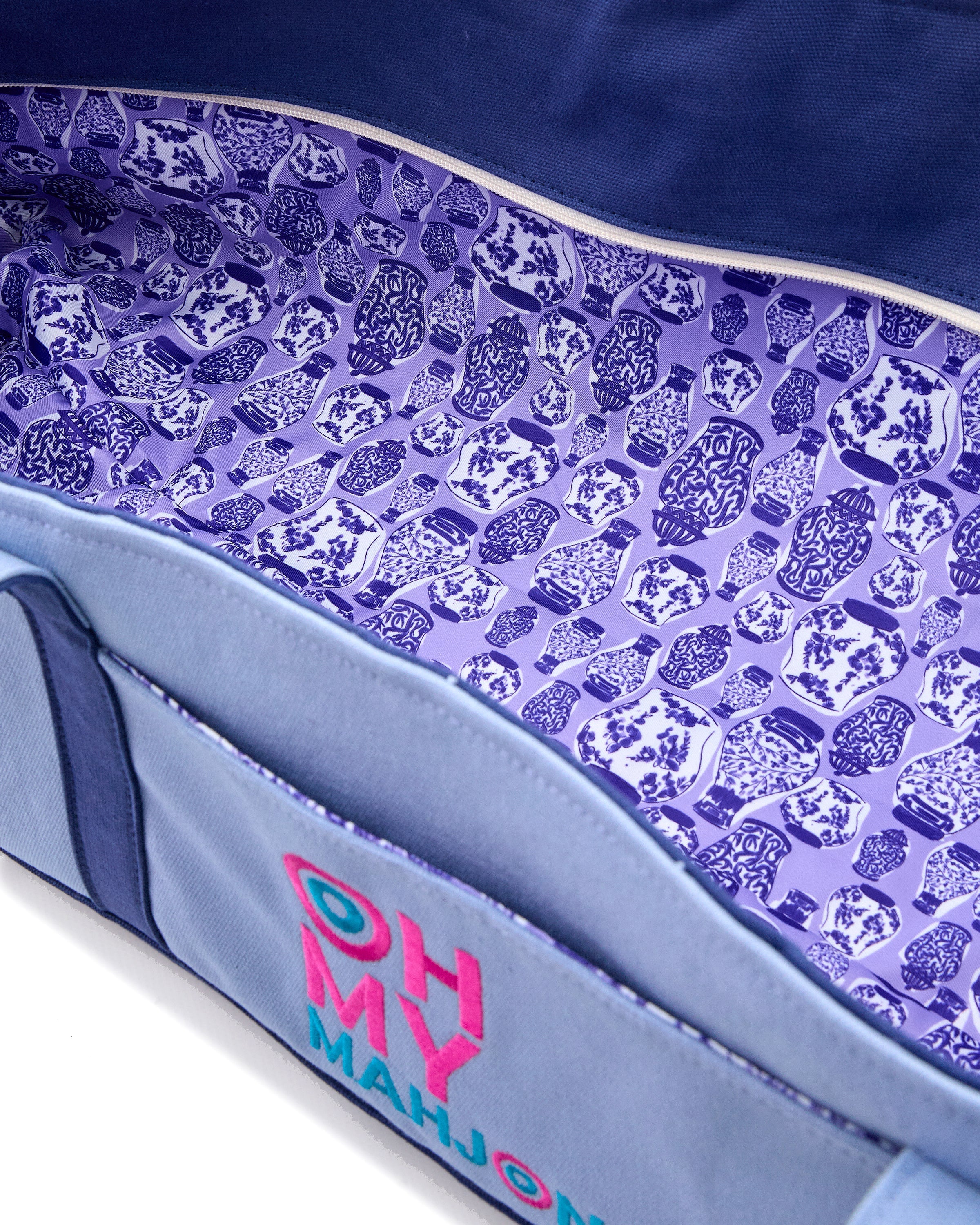 Oh My Mahjong Giftware Oh My Mahjong Blue Mat Storage Bag