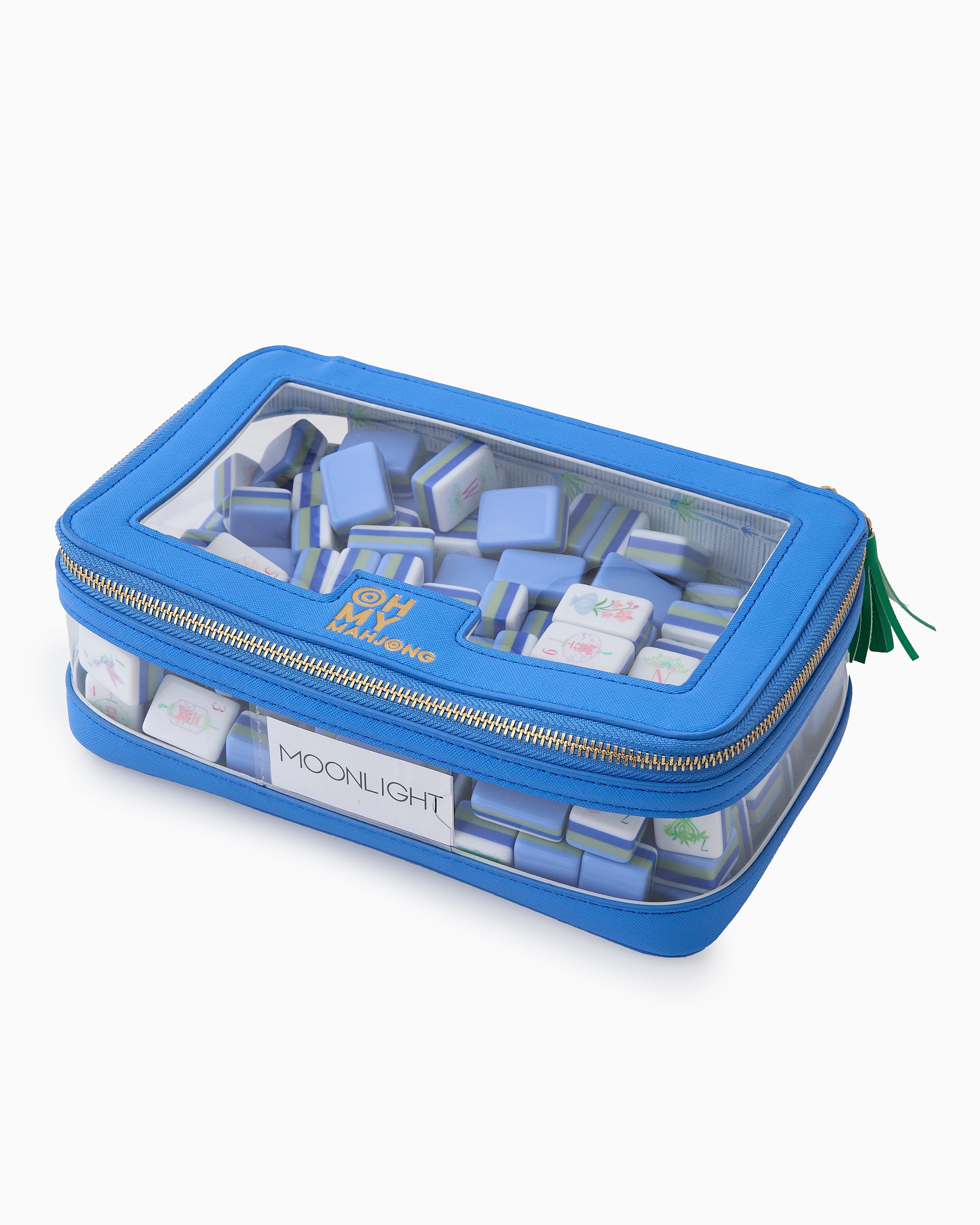 Oh My Mahjong Giftware Oh My Mahjong Blue Tile Storage Bag