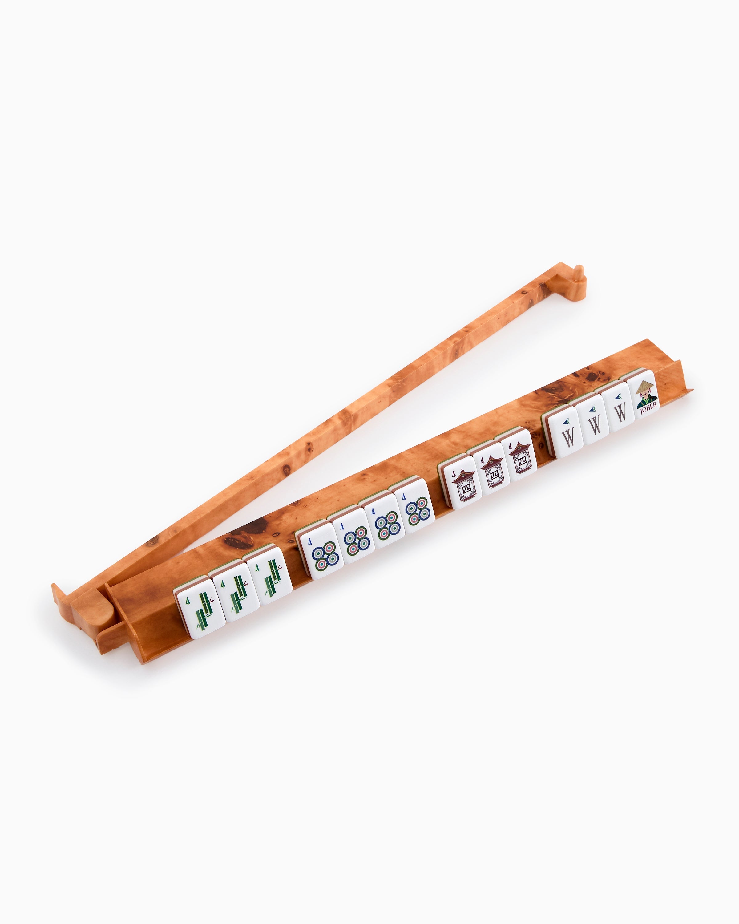 Oh My Mahjong Giftware Oh My Mahjong Burl Rack and Pusher Set