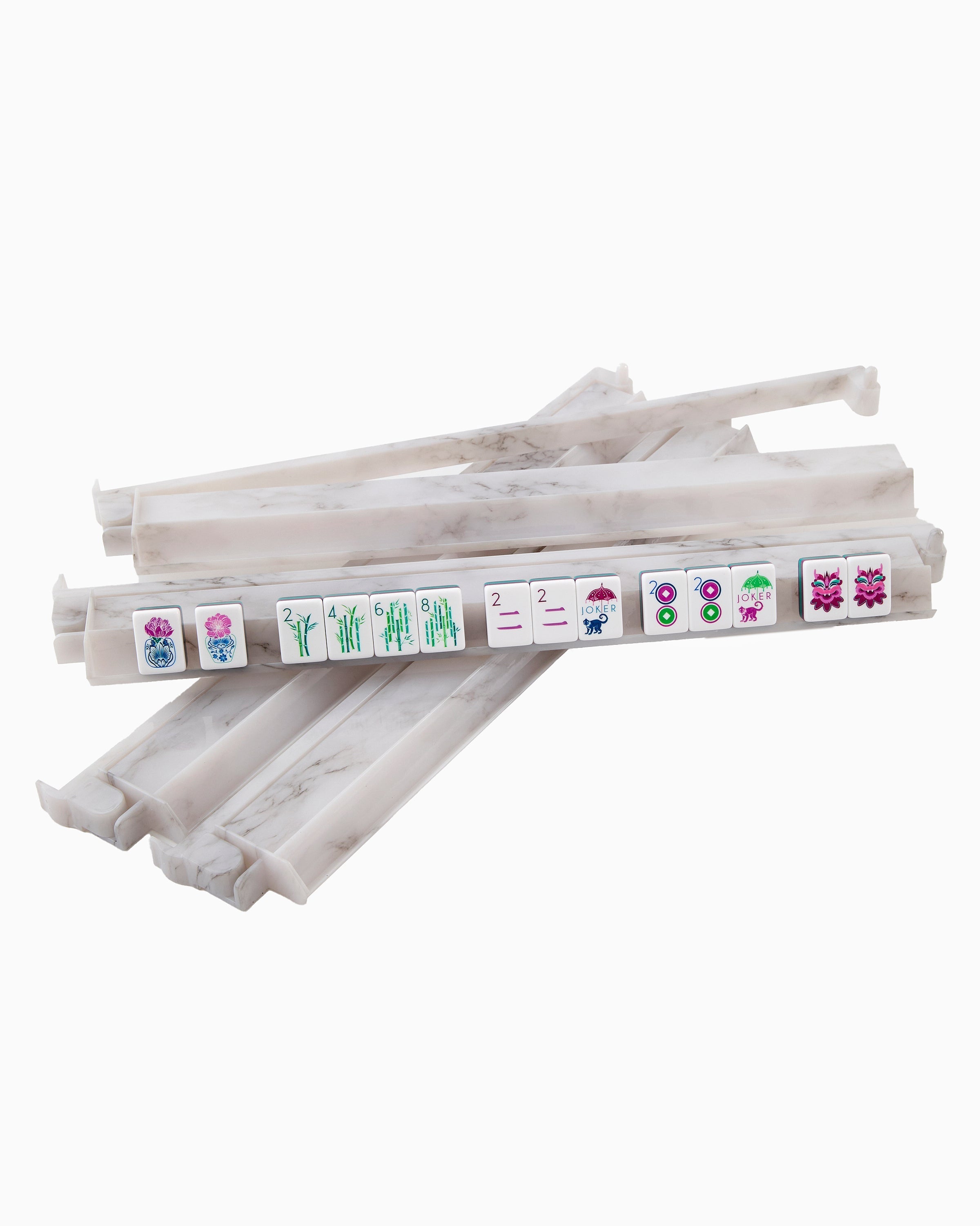 Oh My Mahjong Giftware Oh My Mahjong Carrara Rack & Pusher Set