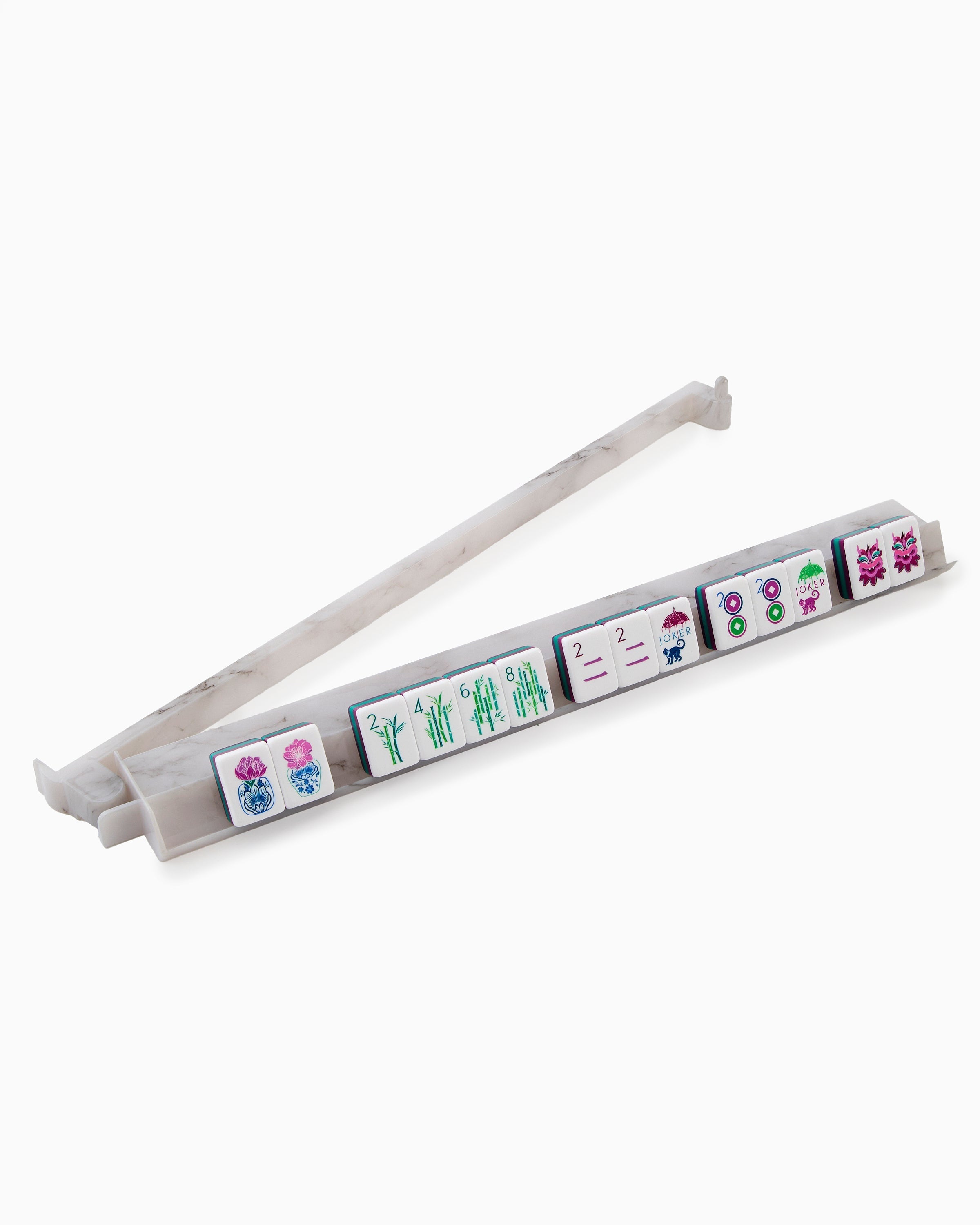 Oh My Mahjong Giftware Oh My Mahjong Carrara Rack & Pusher Set