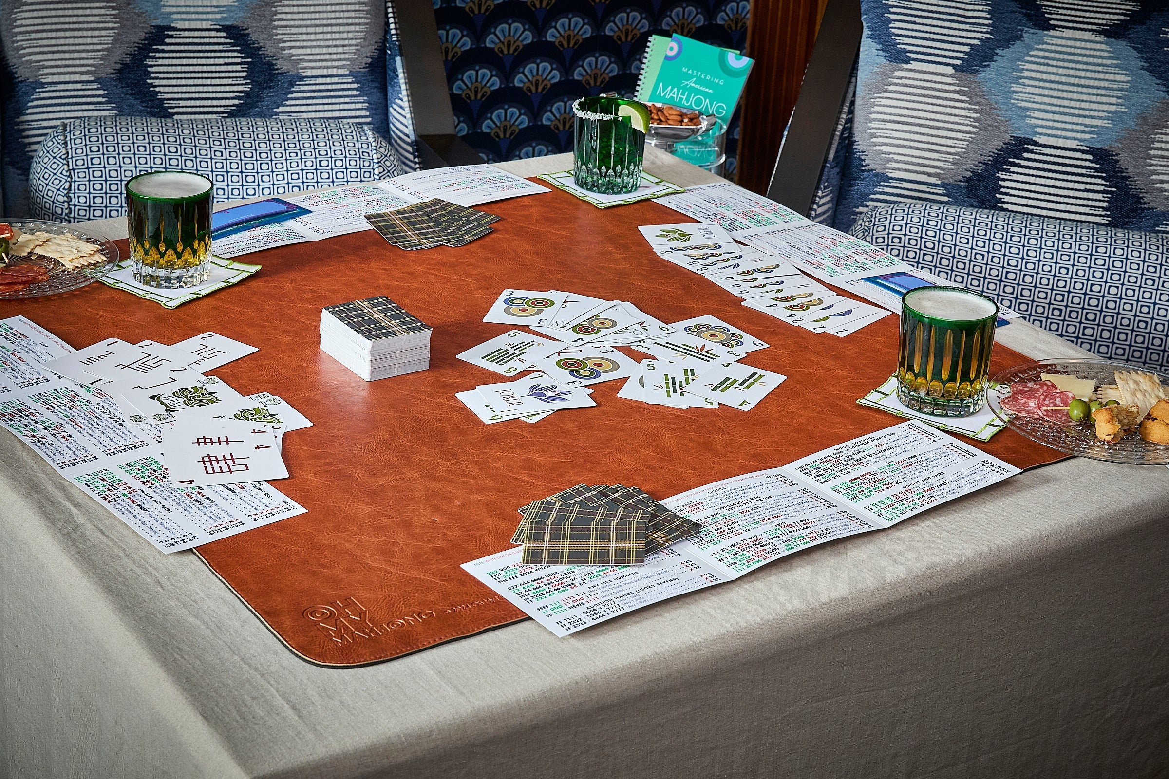 Oh My Mahjong Giftware Oh My Mahjong Cognac Mat