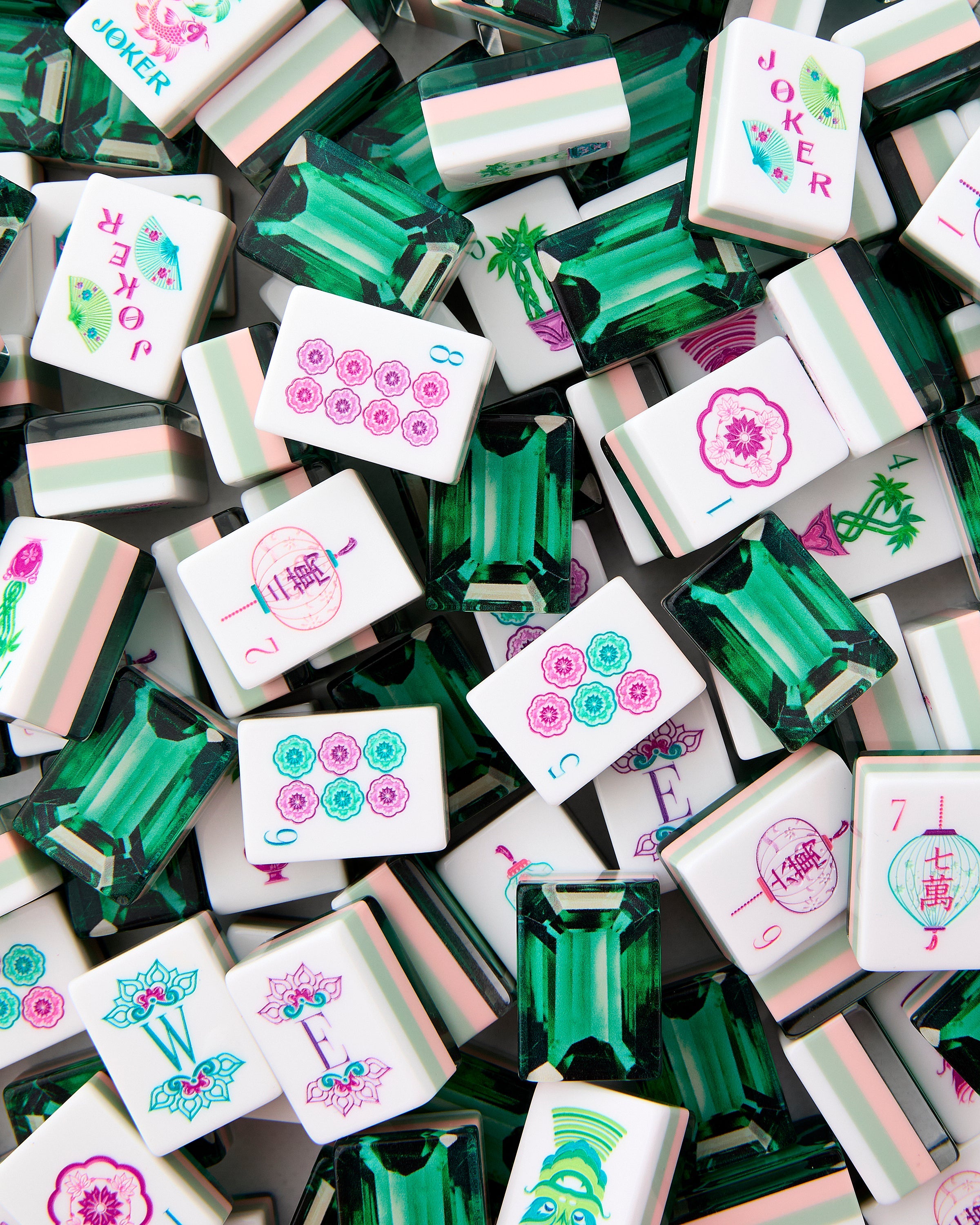 Oh My Mahjong Giftware Oh My Mahjong Emerald Mahjong Tiles