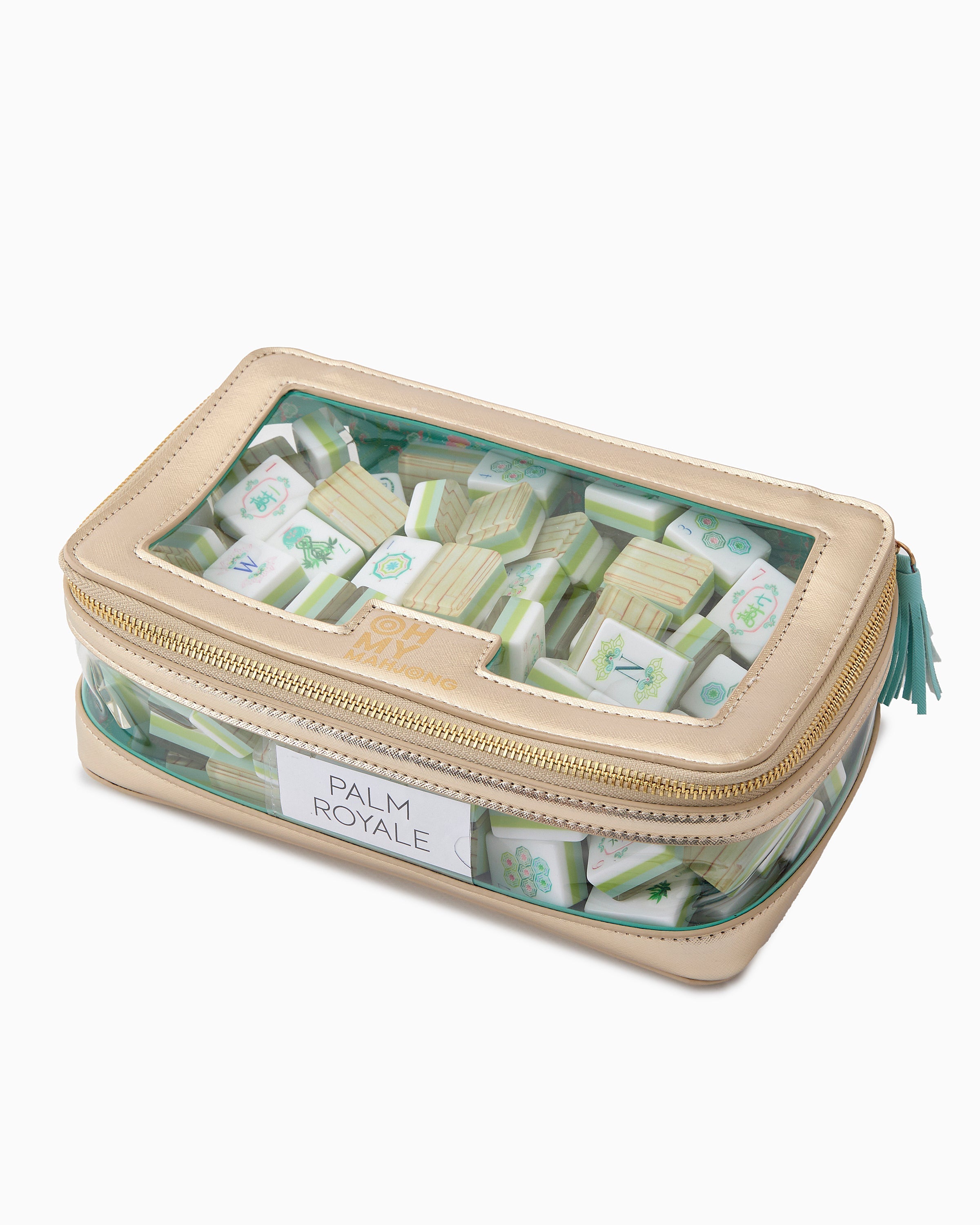 Oh My Mahjong Giftware Oh My Mahjong Gold Tile Storage Bag