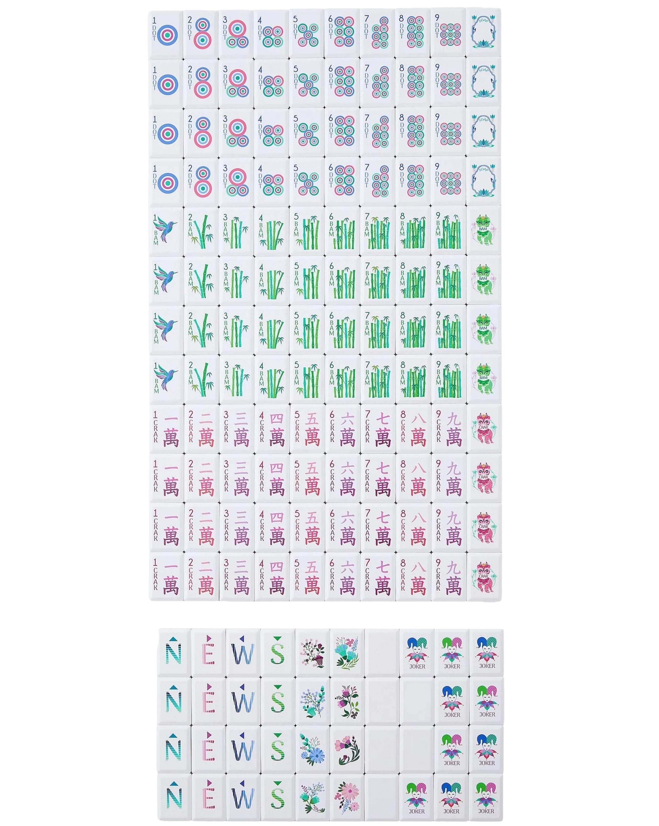 Oh My Mahjong Giftware Oh My Mahjong Jardin Debutant Tile Set