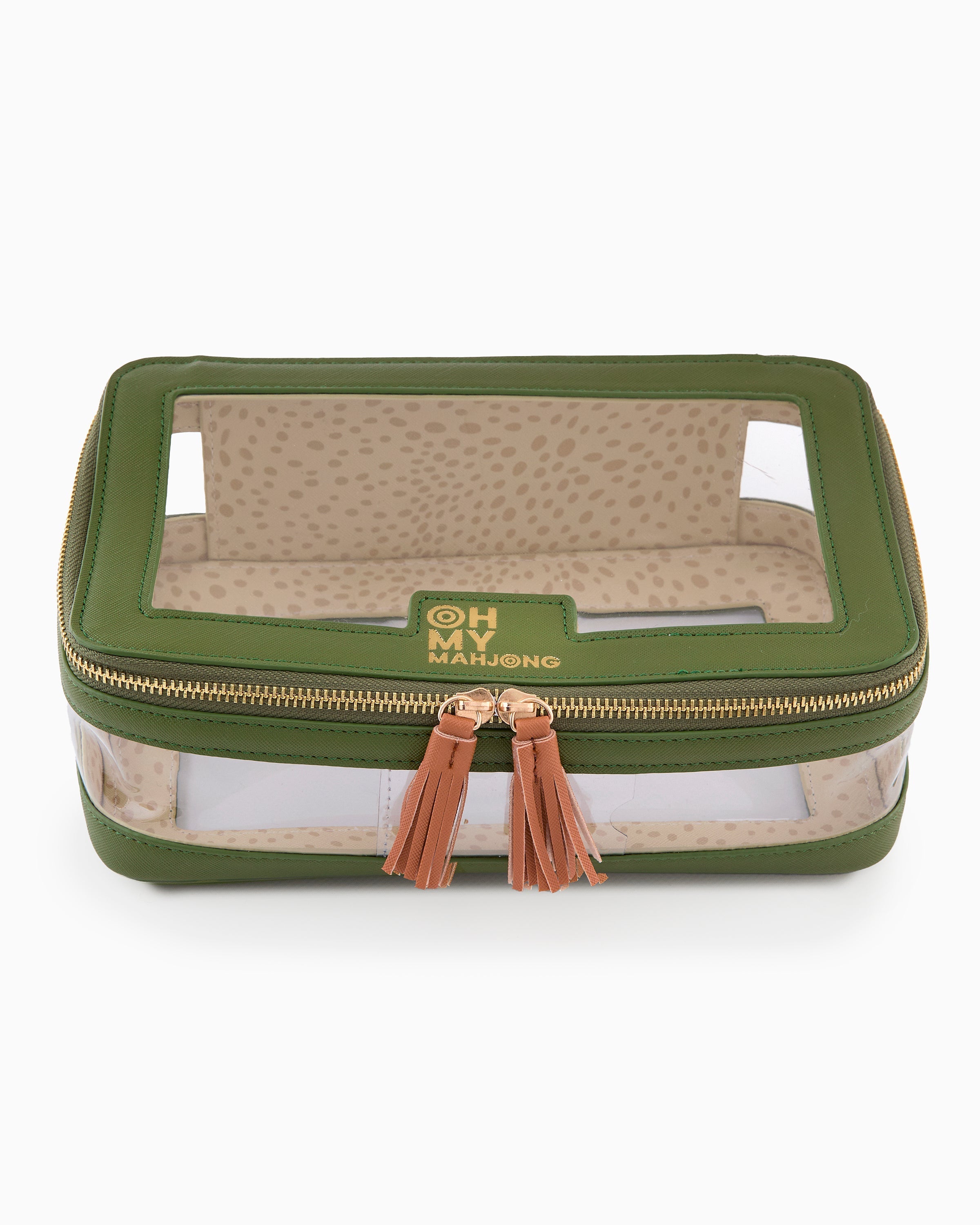 Oh My Mahjong Giftware Oh My Mahjong Olive Tile Storage Bag