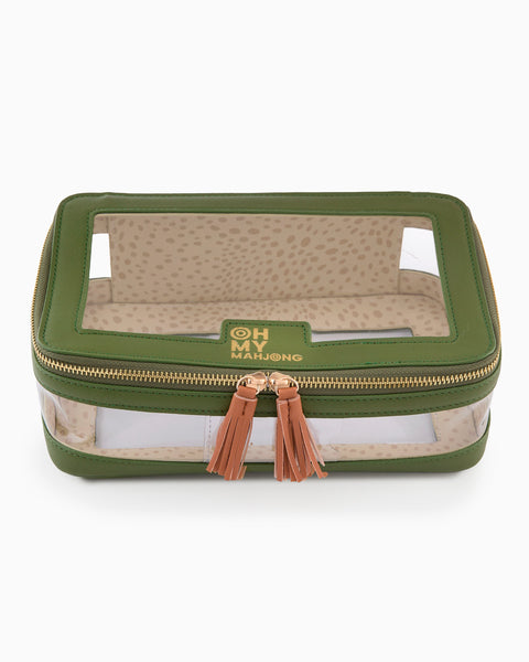 Oh My Mahjong Giftware Oh My Mahjong Olive Tile Storage Bag