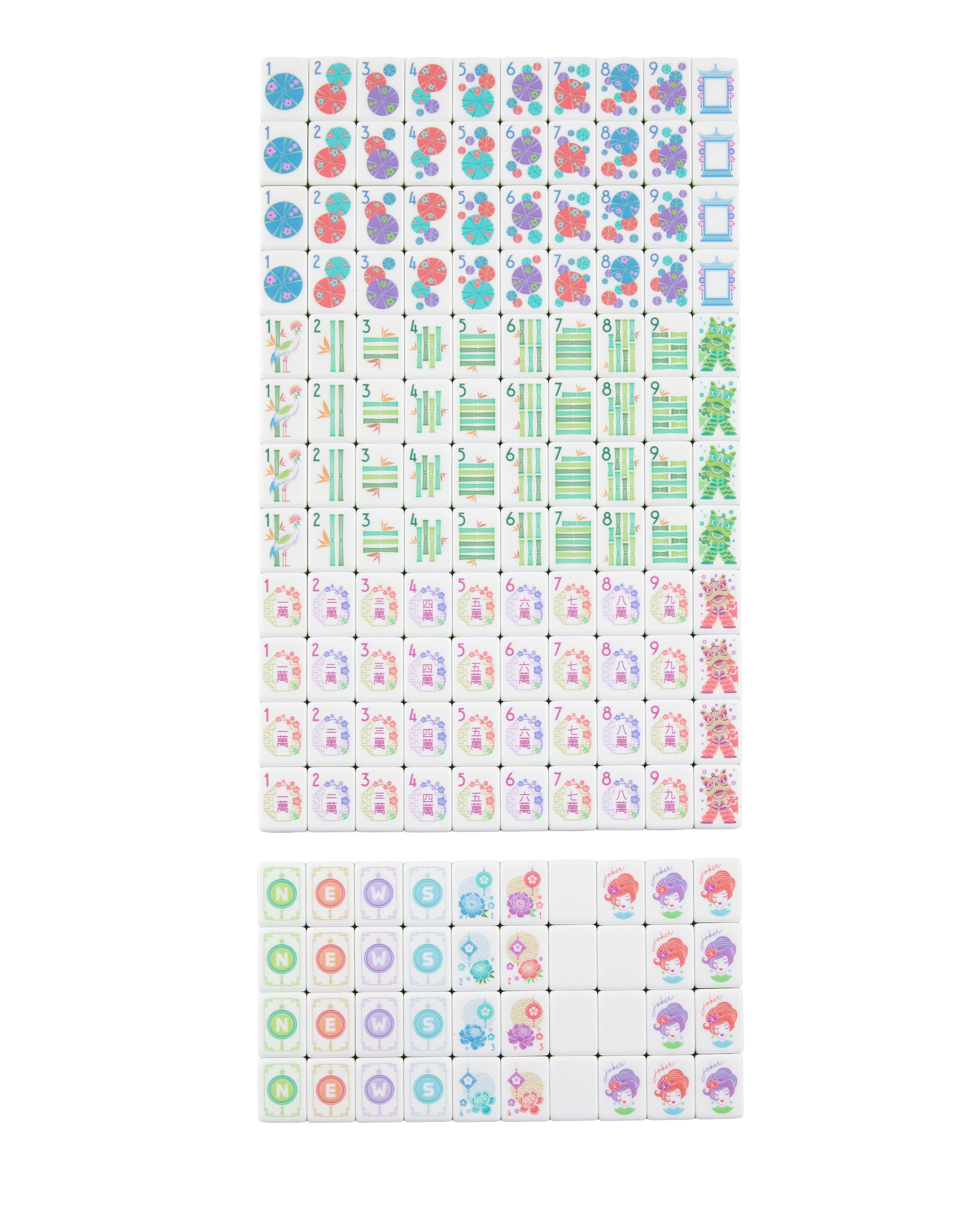 Oh My Mahjong Giftware Oh My Mahjong Papaya Spritz Mahjong Tiles
