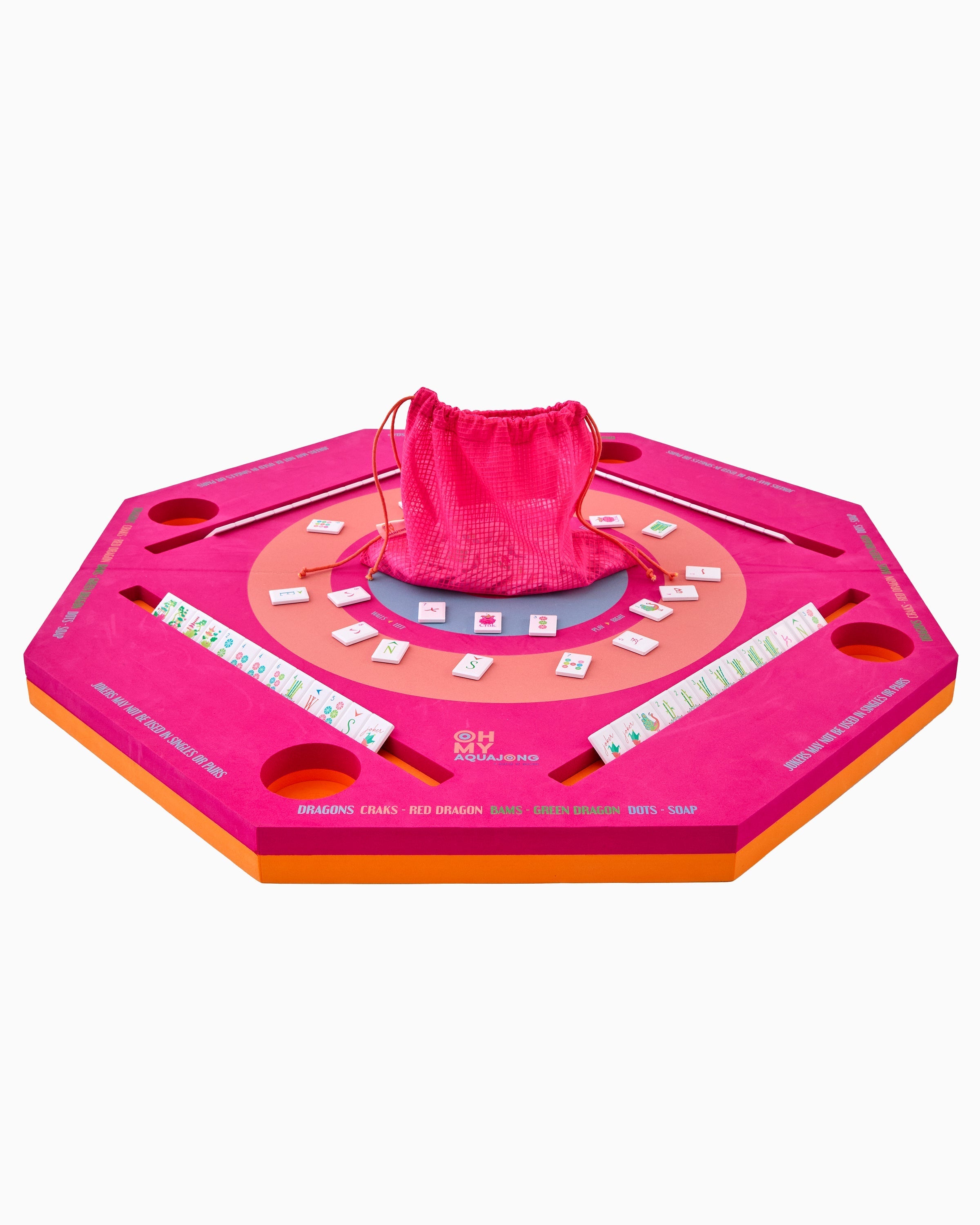 Oh My Mahjong Giftware Oh My Mahjong Pink Aqua Jong Pool Mat