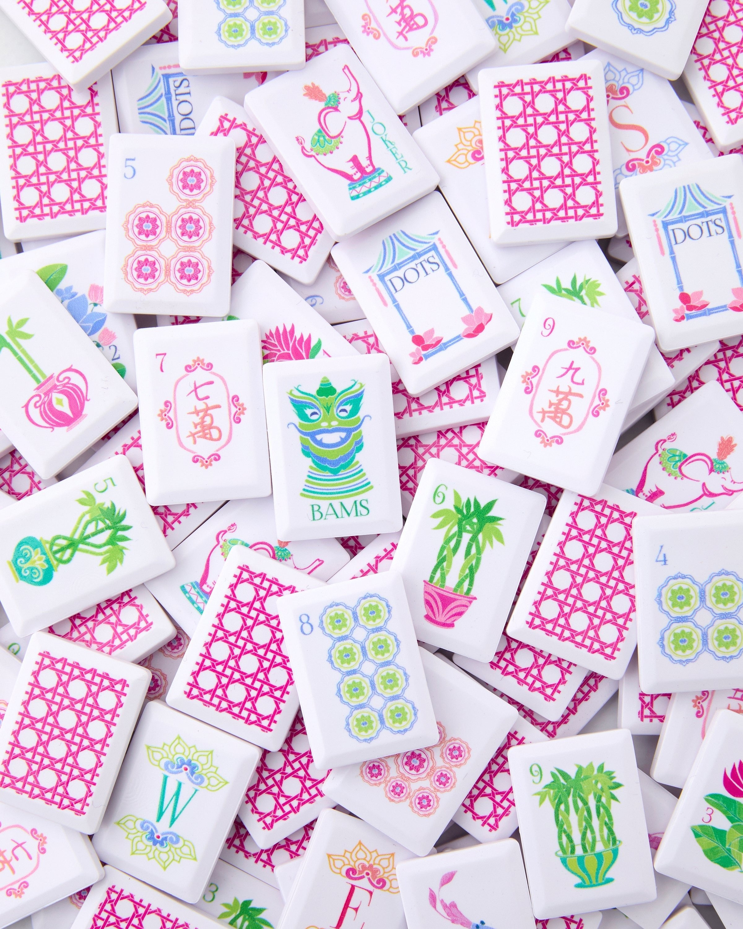 Oh My Mahjong Giftware Oh My Mahjong Poppy Debutante Tile Set