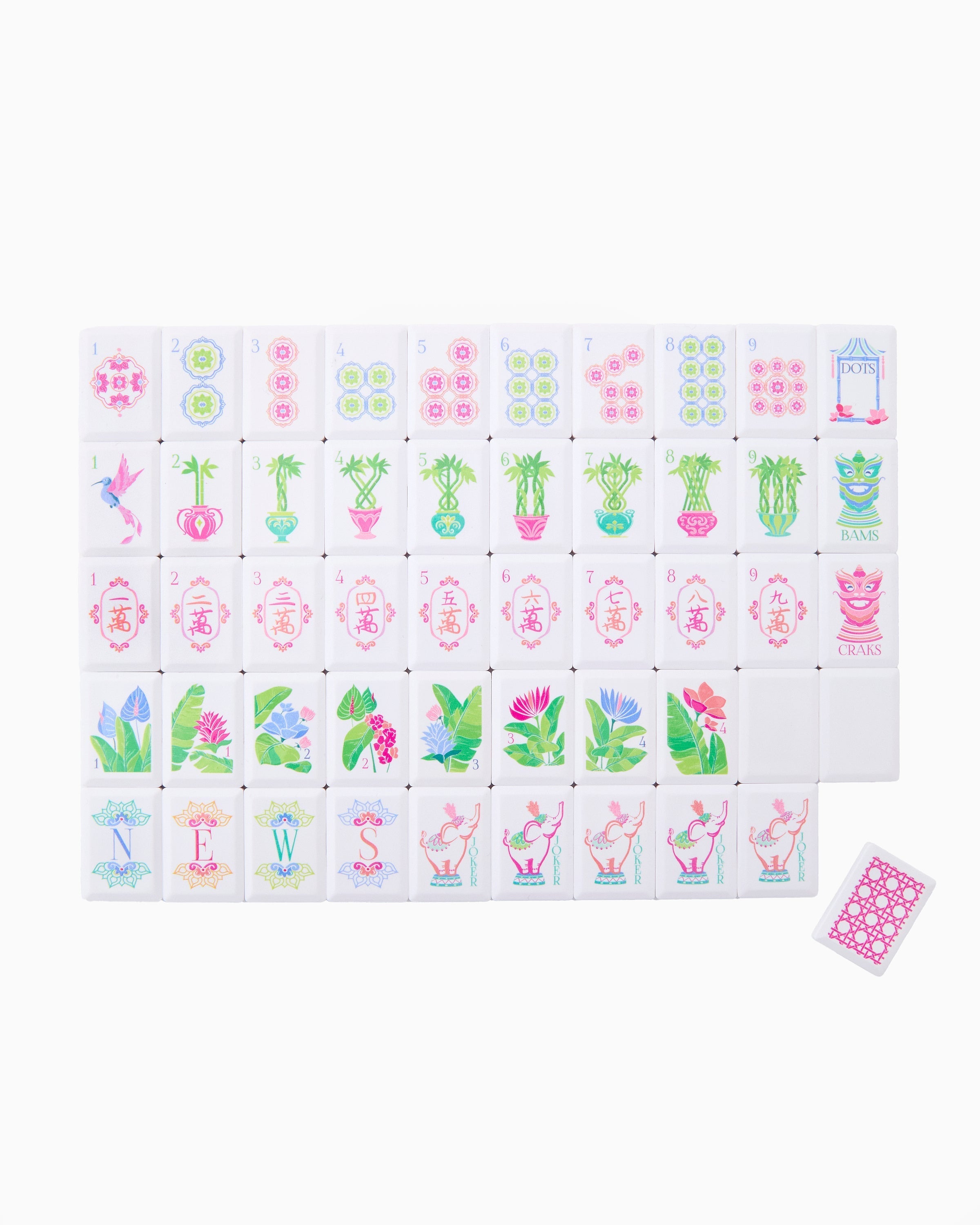 Oh My Mahjong Giftware Oh My Mahjong Poppy Debutante Tile Set