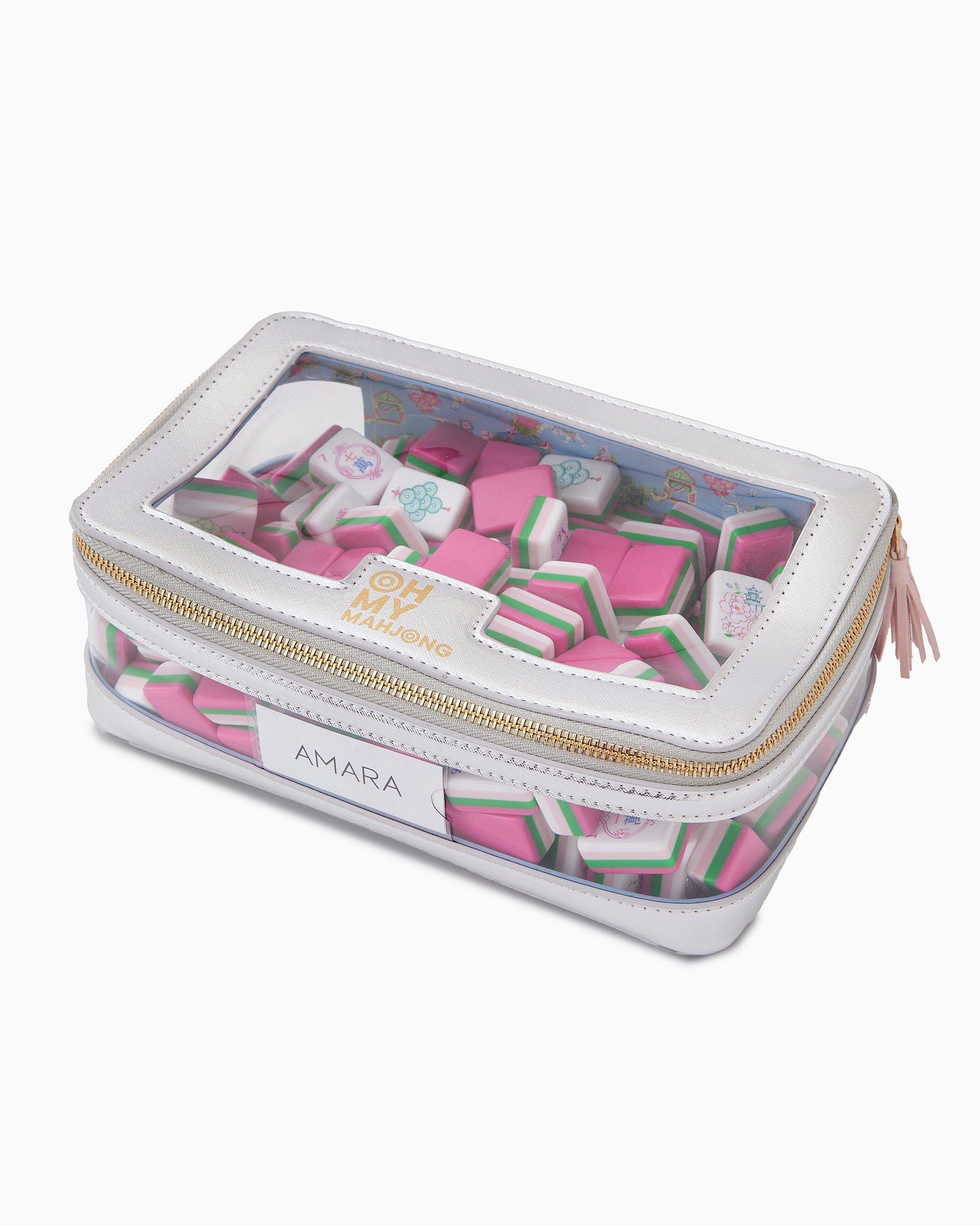 Oh My Mahjong Giftware Oh My Mahjong Silver Tile Storage Bag