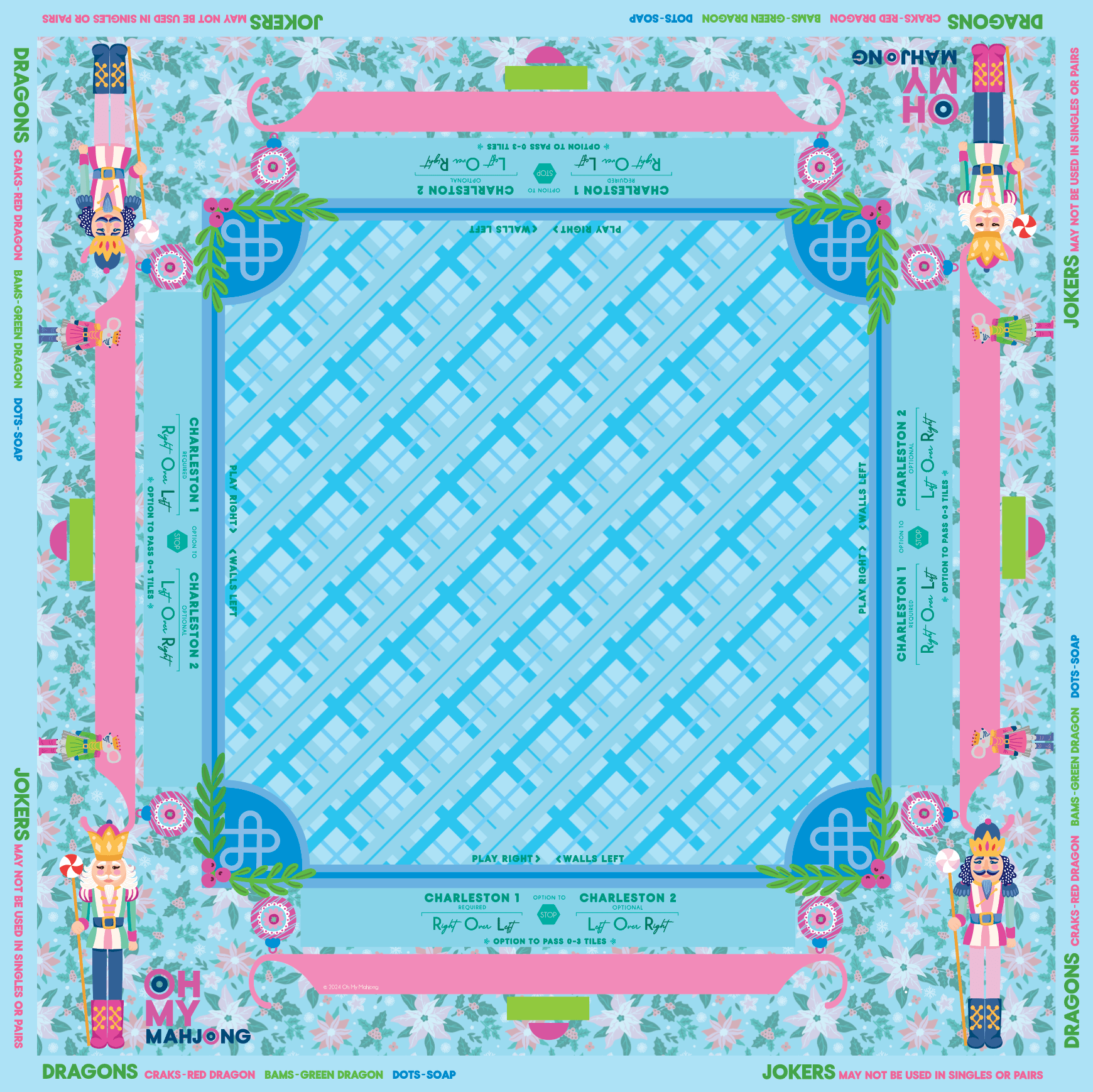 Oh My Mahjong Giftware Oh My Mahjong Sugarplum Mat - RETIRING SOON