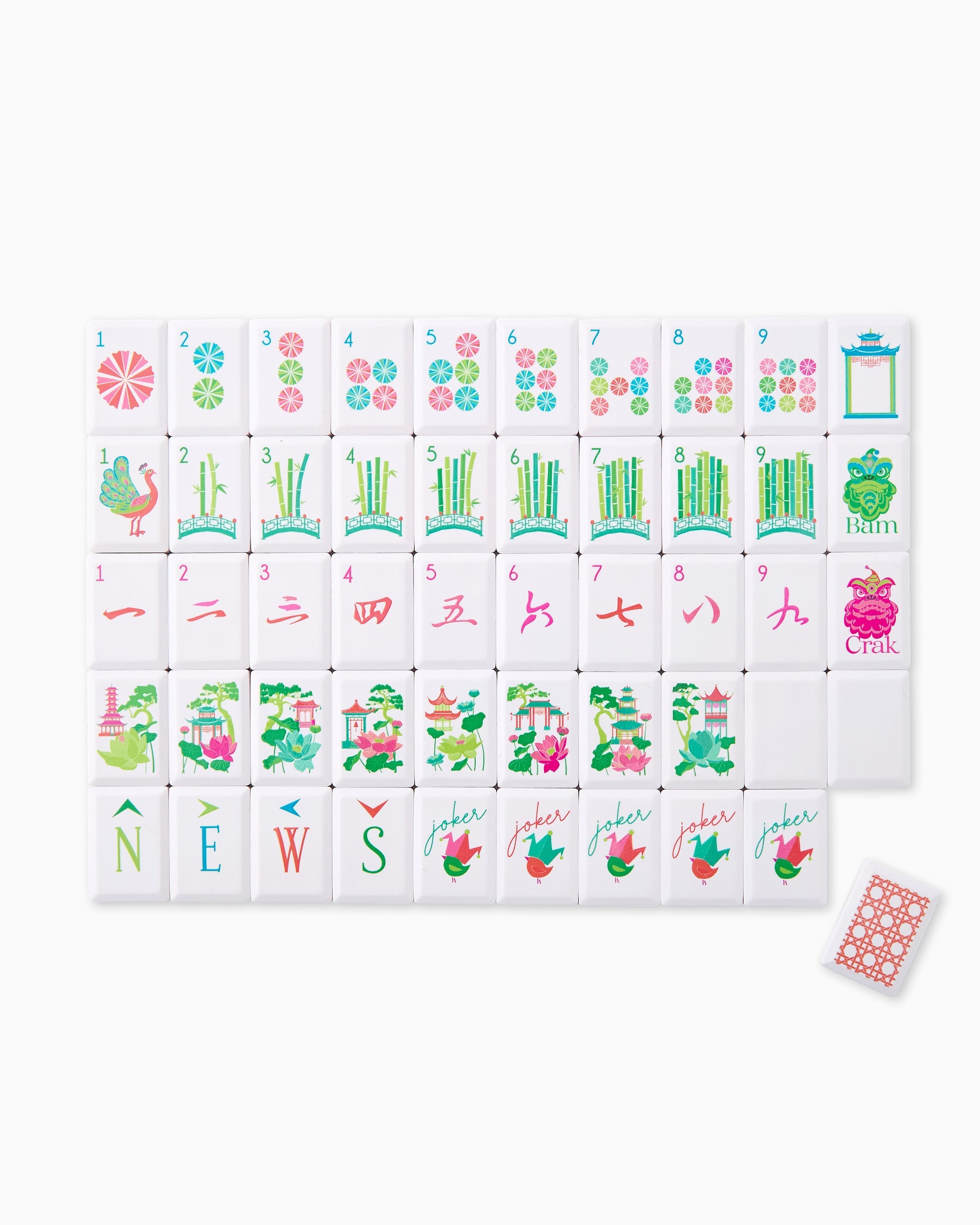 Oh My Mahjong Giftware Oh My Mahjong Sunburst Debutante Tile Set