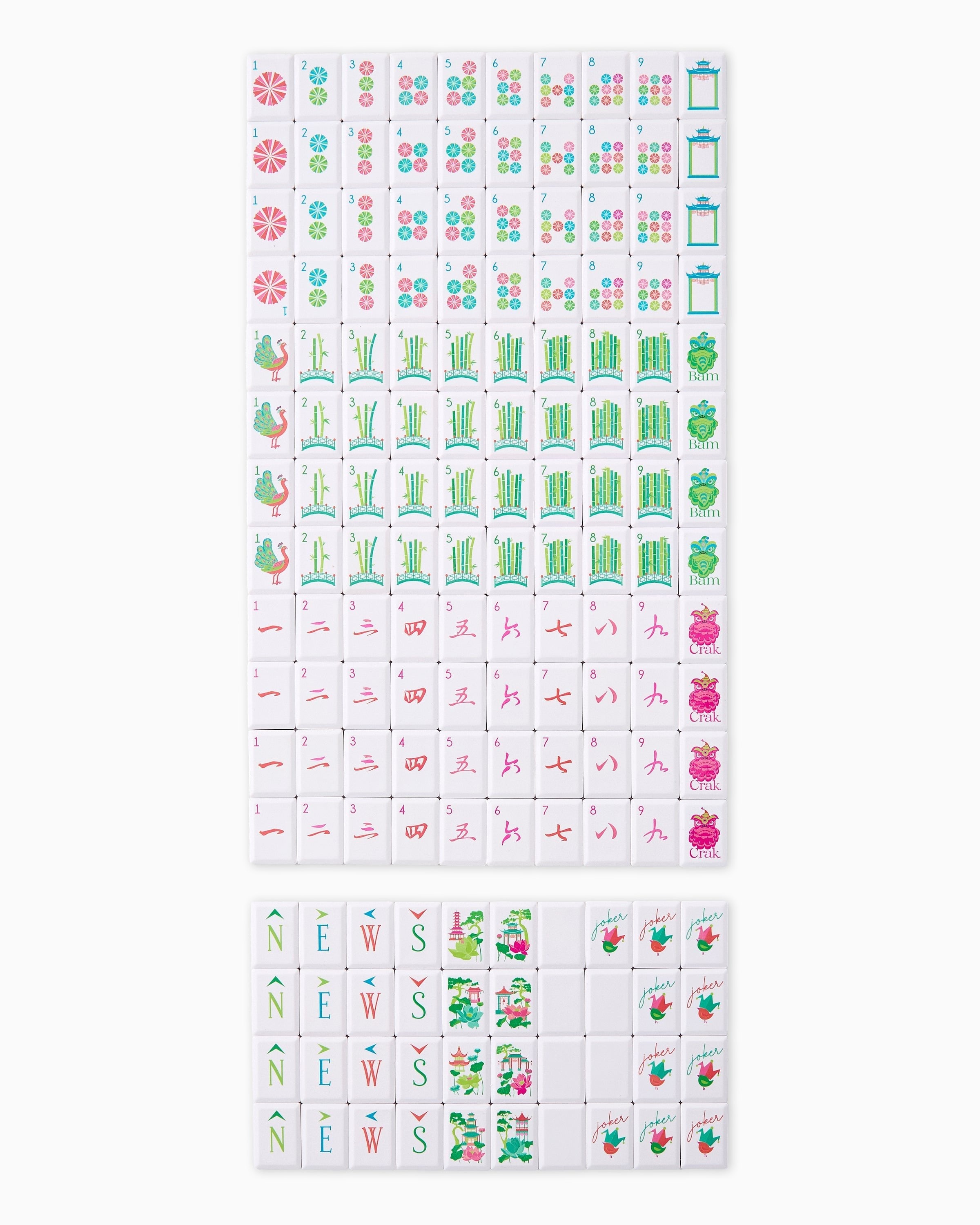Oh My Mahjong Giftware Oh My Mahjong Sunburst Debutante Tile Set