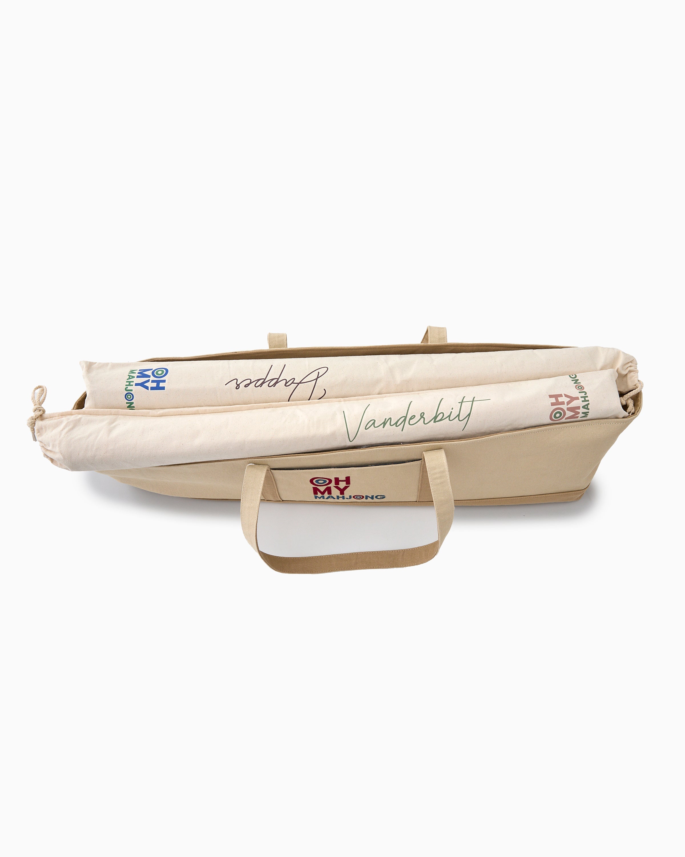 Oh My Mahjong Giftware Oh My Mahjong Taupe Mat Storage Bag