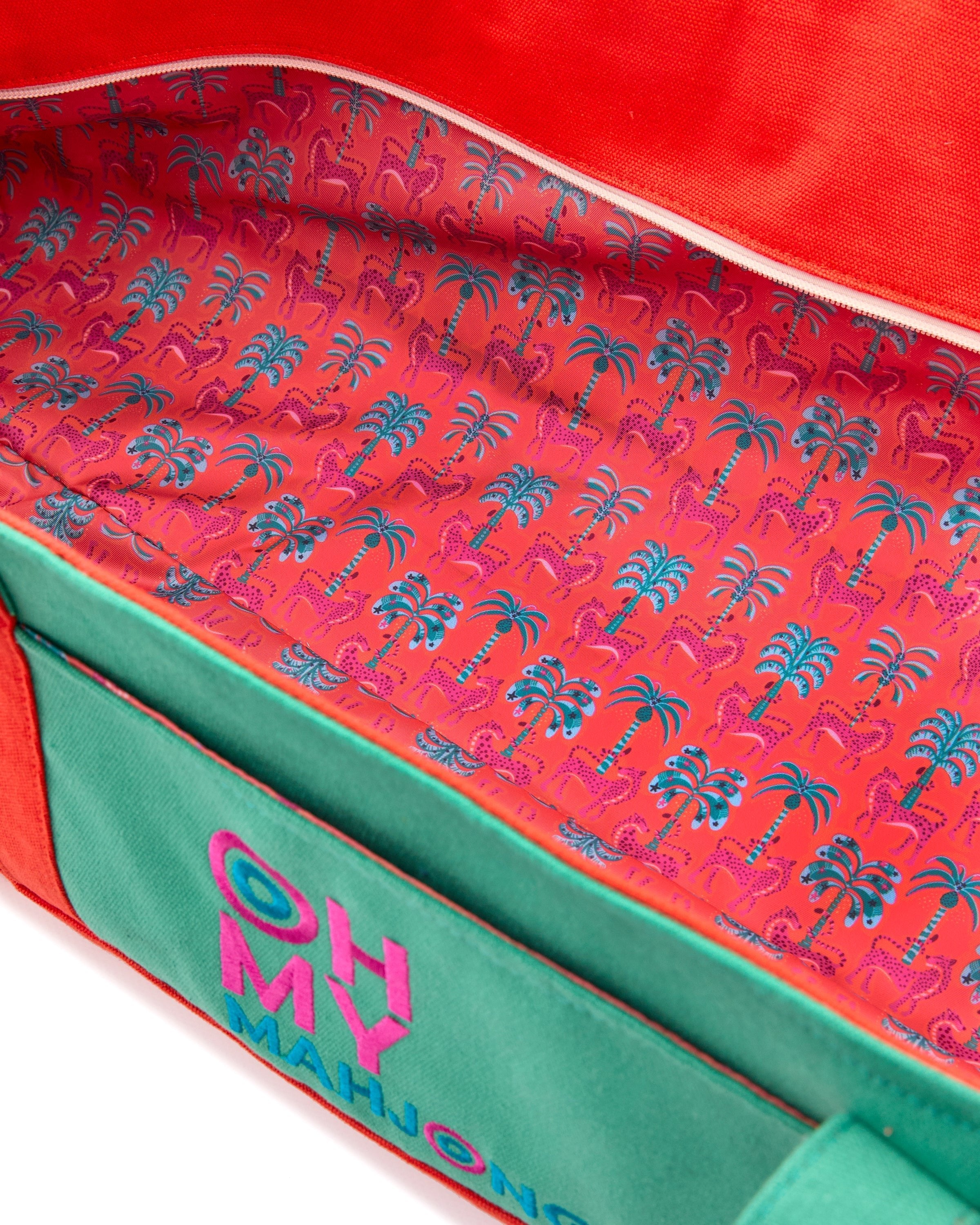 Oh My Mahjong Giftware Oh My Mahjong Teal Mat Storage Bag