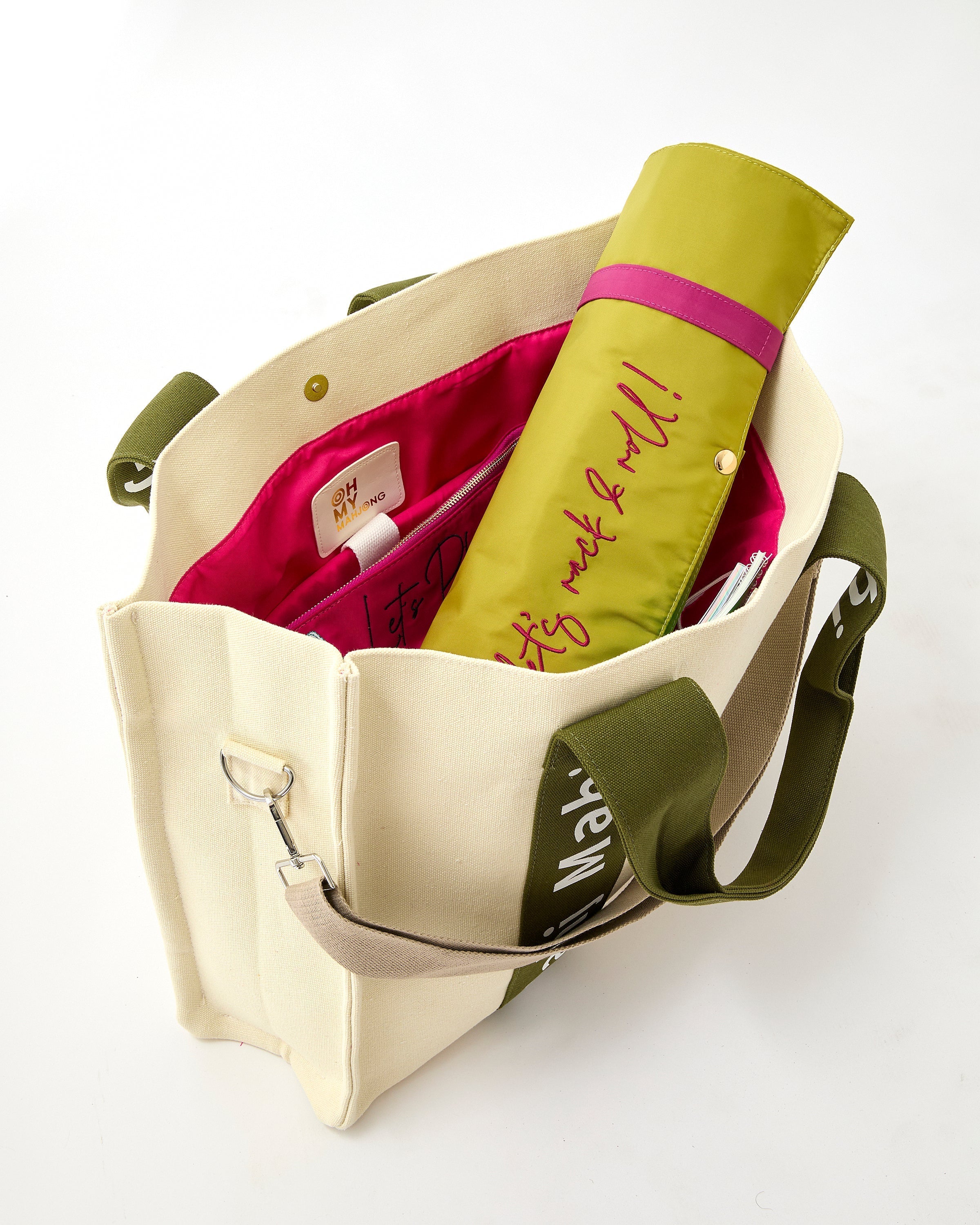 Oh My Mahjong Giftware Olive Mahj It All Bag