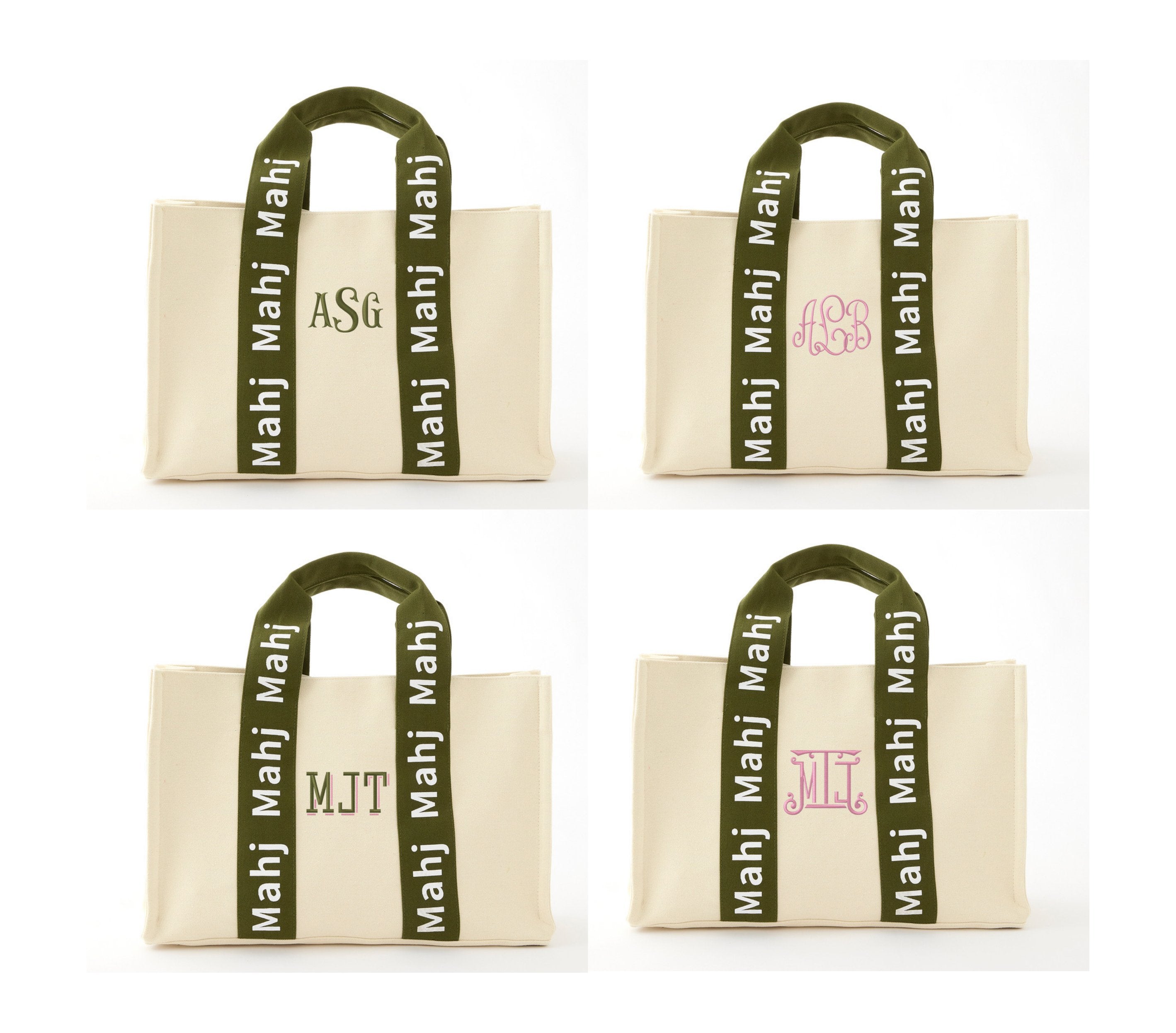 Oh My Mahjong Giftware Olive Mahj It All Bag