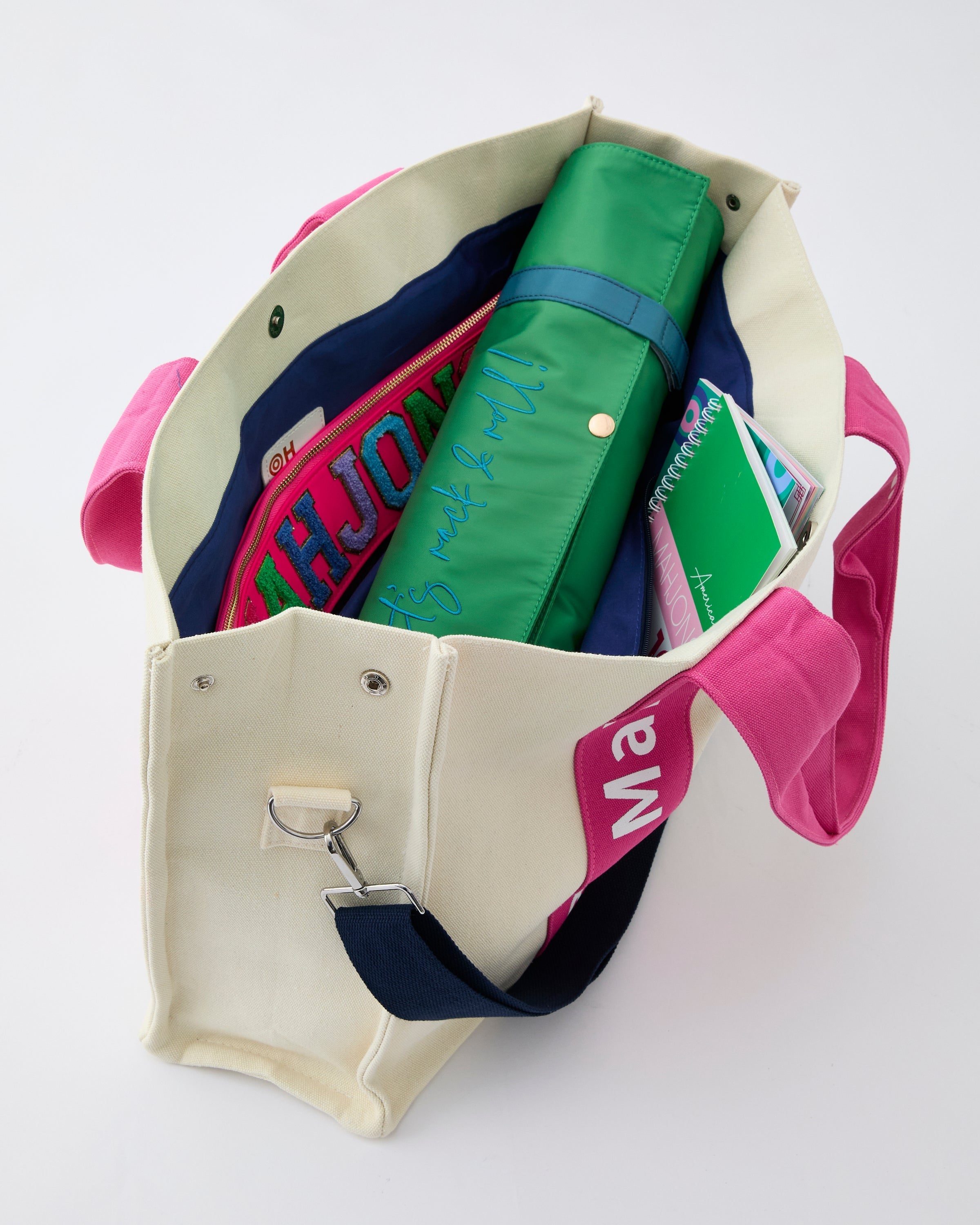 Oh My Mahjong Giftware Pink Mahj It All Bag