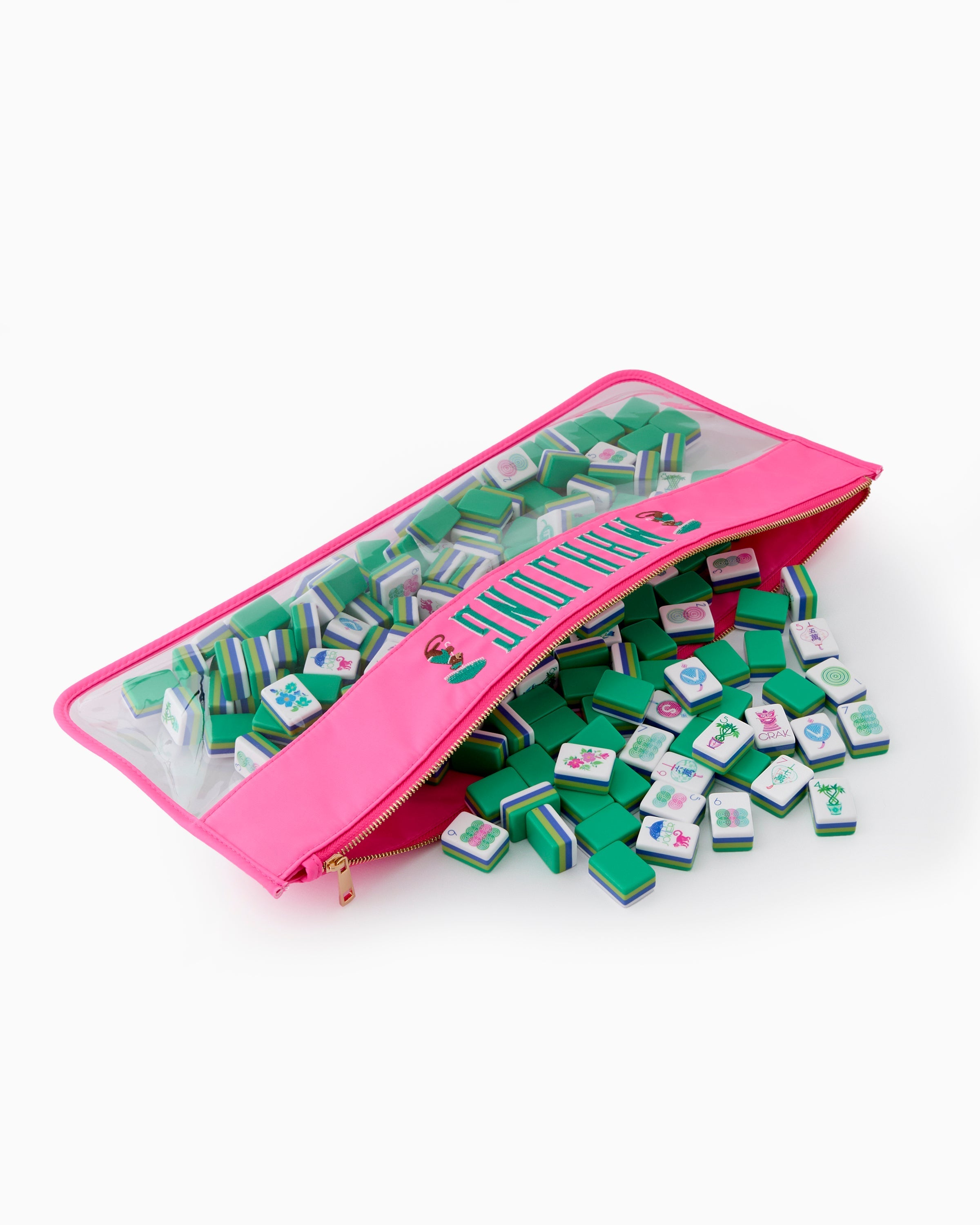 Oh My Mahjong Giftware Pink Monkey Mahjong Bag