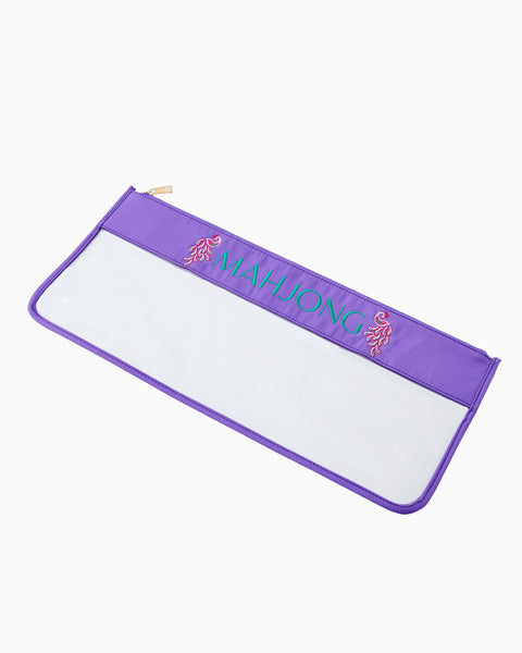 Oh My Mahjong Giftware Purple Peacock Mahjong Bag