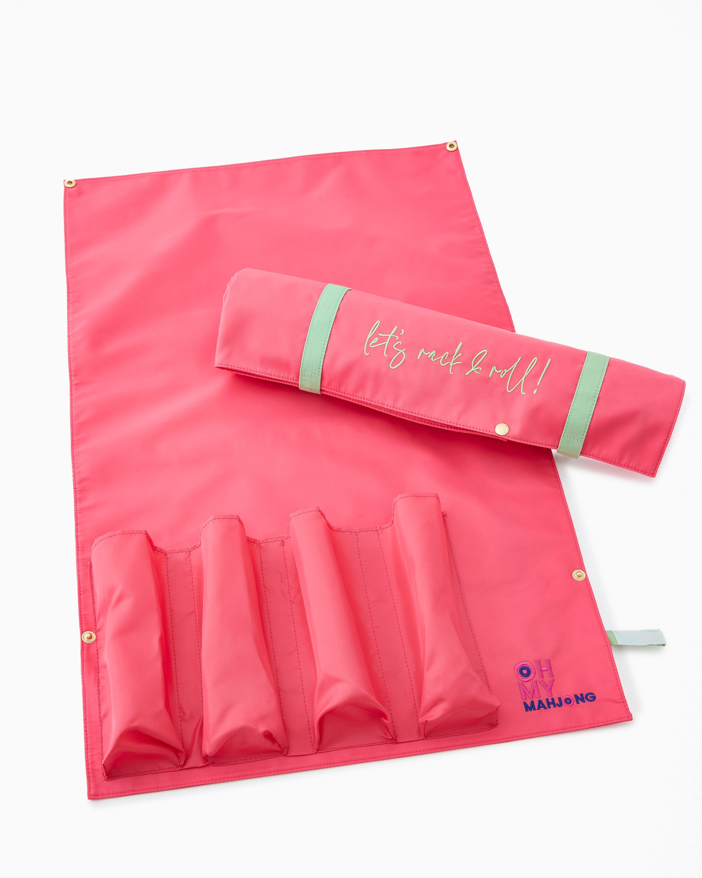 Oh My Mahjong Giftware Strawberry Pink Let's Rack & Roll Bag