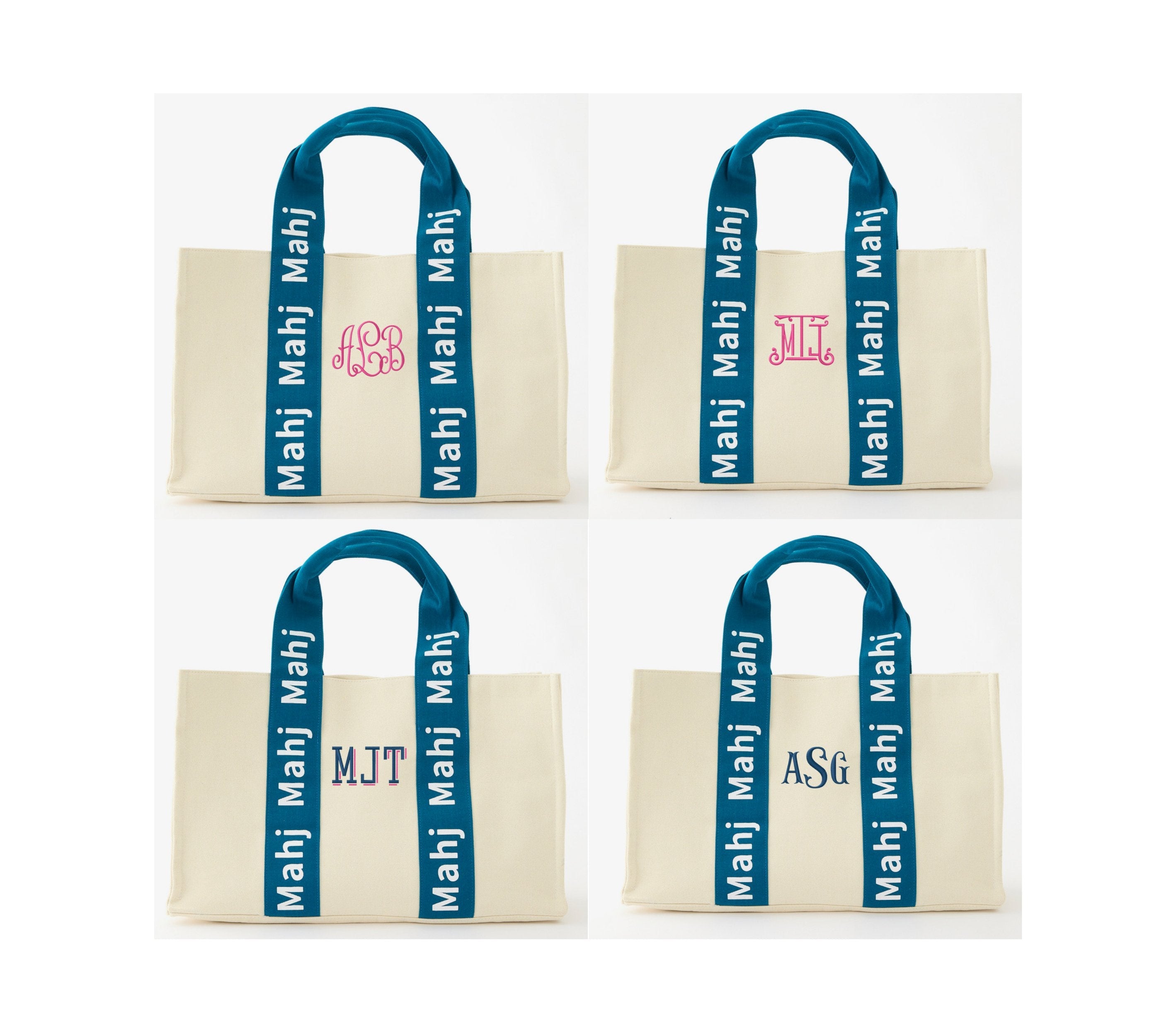 Oh My Mahjong Giftware Teal Mahj it all Bag
