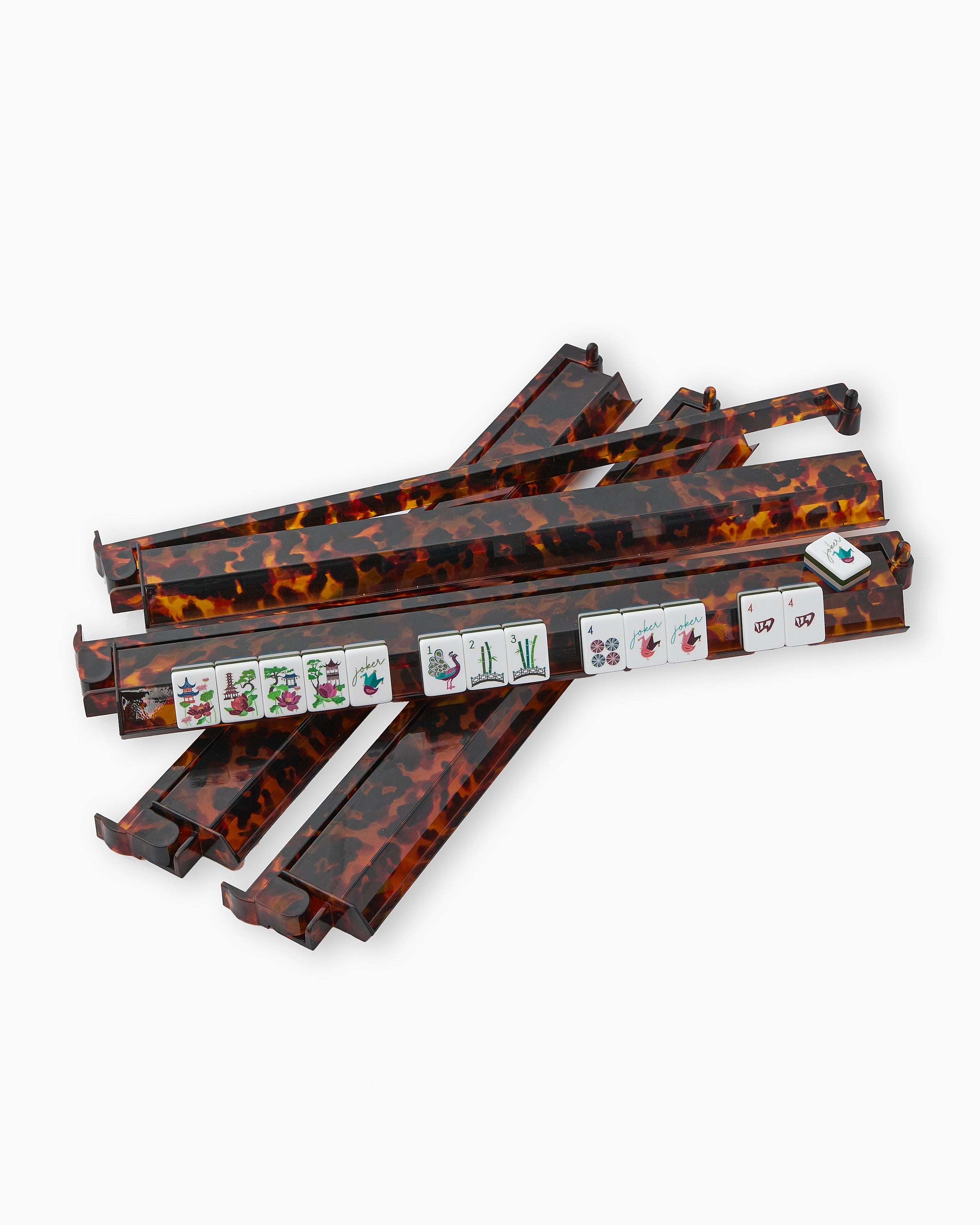Oh My Mahjong Giftware Tortoise Shell Rack & Pusher - PreOrder