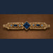 Olivia Riegel Jewelry Olivia Riegel Bar Brooch with Sapphire Crystals