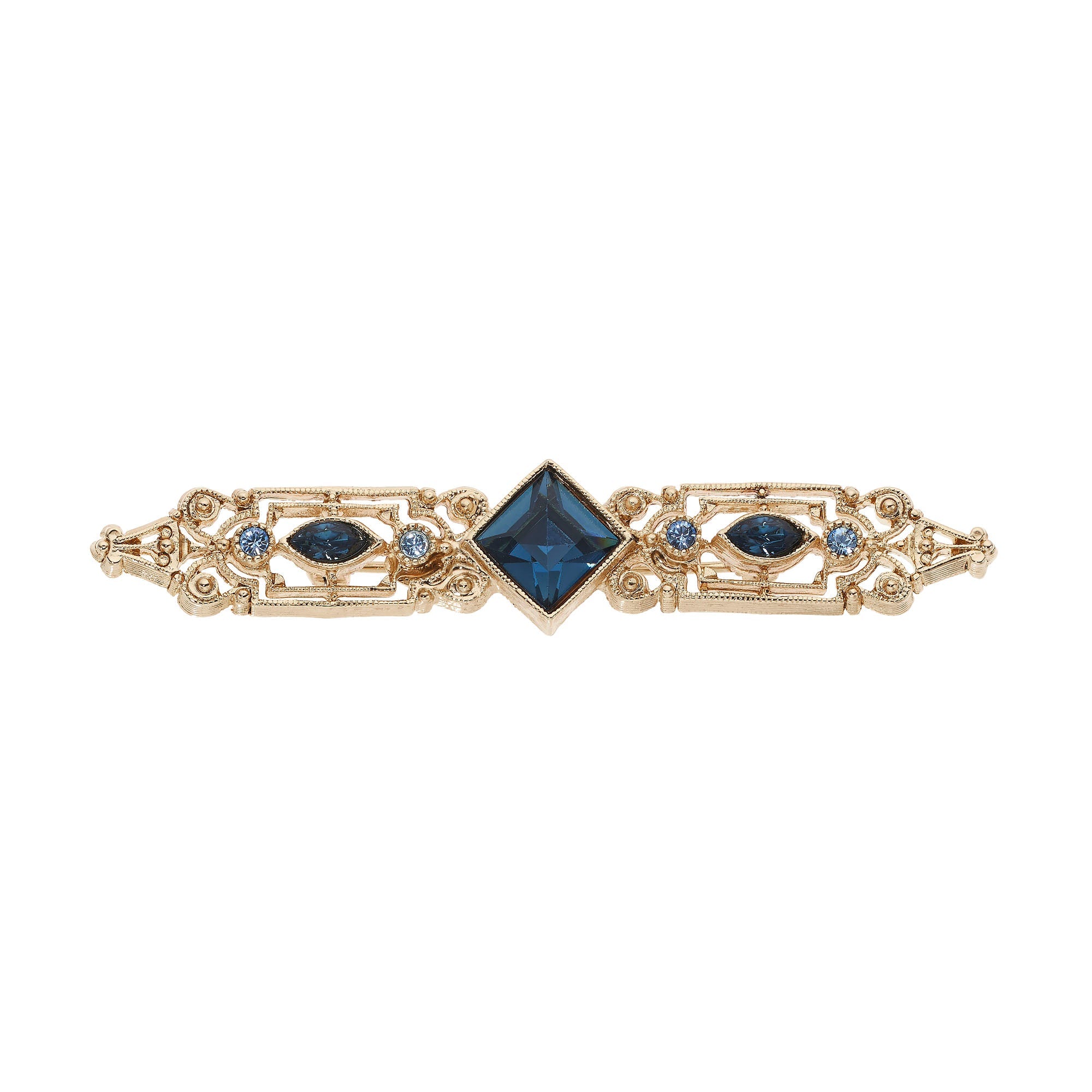 Olivia Riegel Jewelry Olivia Riegel Bar Brooch with Sapphire Crystals