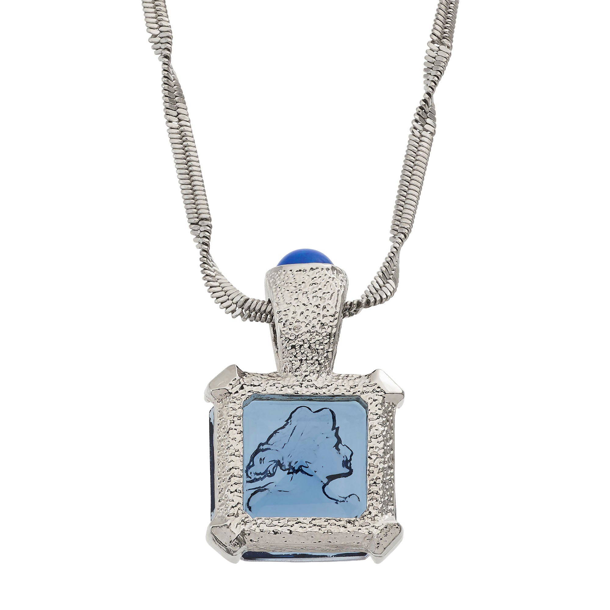 Olivia Riegel Jewelry Olivia Riegel Blue Venetian Glass Intaglio Pendant Necklace