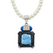 Olivia Riegel Jewelry Olivia Riegel Blue Venetian Glass Intaglio Pendant on Glass Pearl Necklace