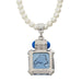 Olivia Riegel Jewelry Olivia Riegel Blue Venetian Glass Intaglio Pendant on Glass Pearl Necklace
