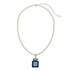 Olivia Riegel Jewelry Olivia Riegel Blue Venetian Glass Intaglio Pendant on Glass Pearl Necklace