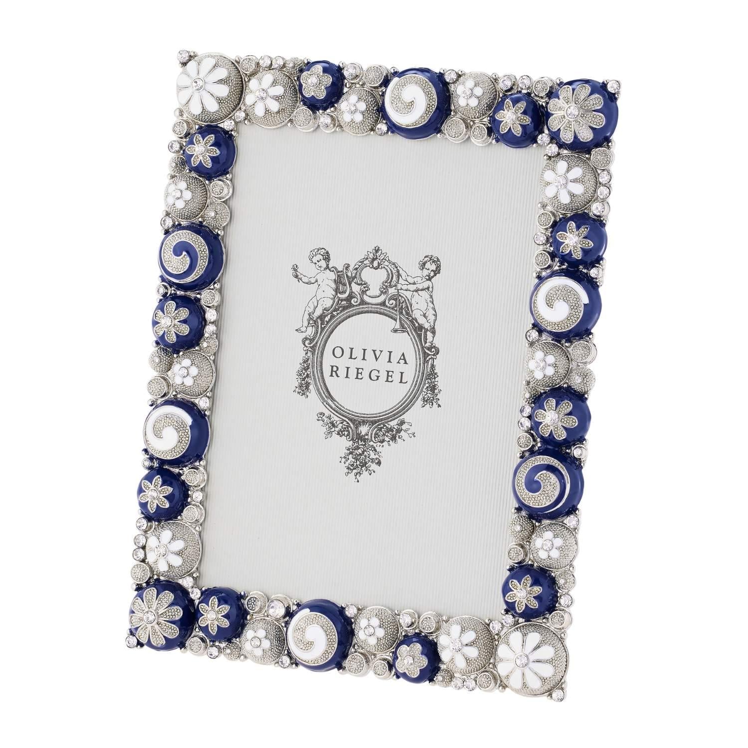 Olivia Riegel Picture Frames Olivia Riegel Blue & White Charisma 5" x 7" Picture Frame