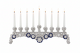 Olivia Riegel Judaica Olivia Riegel Blue & White Charisma Menorah Blue