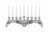 Olivia Riegel Judaica Olivia Riegel Blue & White Charisma Menorah Blue
