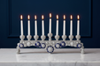Olivia Riegel Judaica Olivia Riegel Blue & White Charisma Menorah Blue