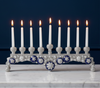 Olivia Riegel Judaica Olivia Riegel Blue & White Charisma Menorah Blue