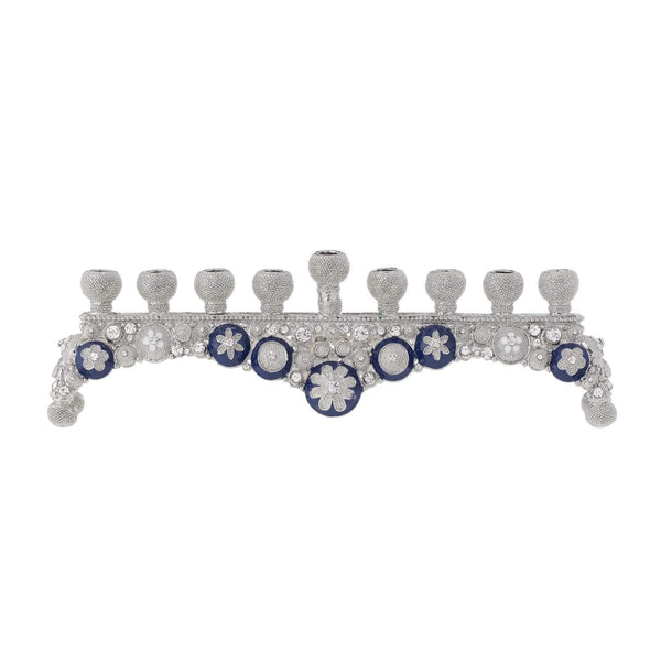 Olivia Riegel Judaica Olivia Riegel Blue & White Charisma Menorah Blue