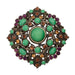 Olivia Riegel Jewelry Olivia Riegel Bronze Brooch with Green Jewels