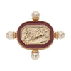 Olivia Riegel Jewelry Olivia Riegel Byzantine Revival Gold Intaglio Brooch with Pearls