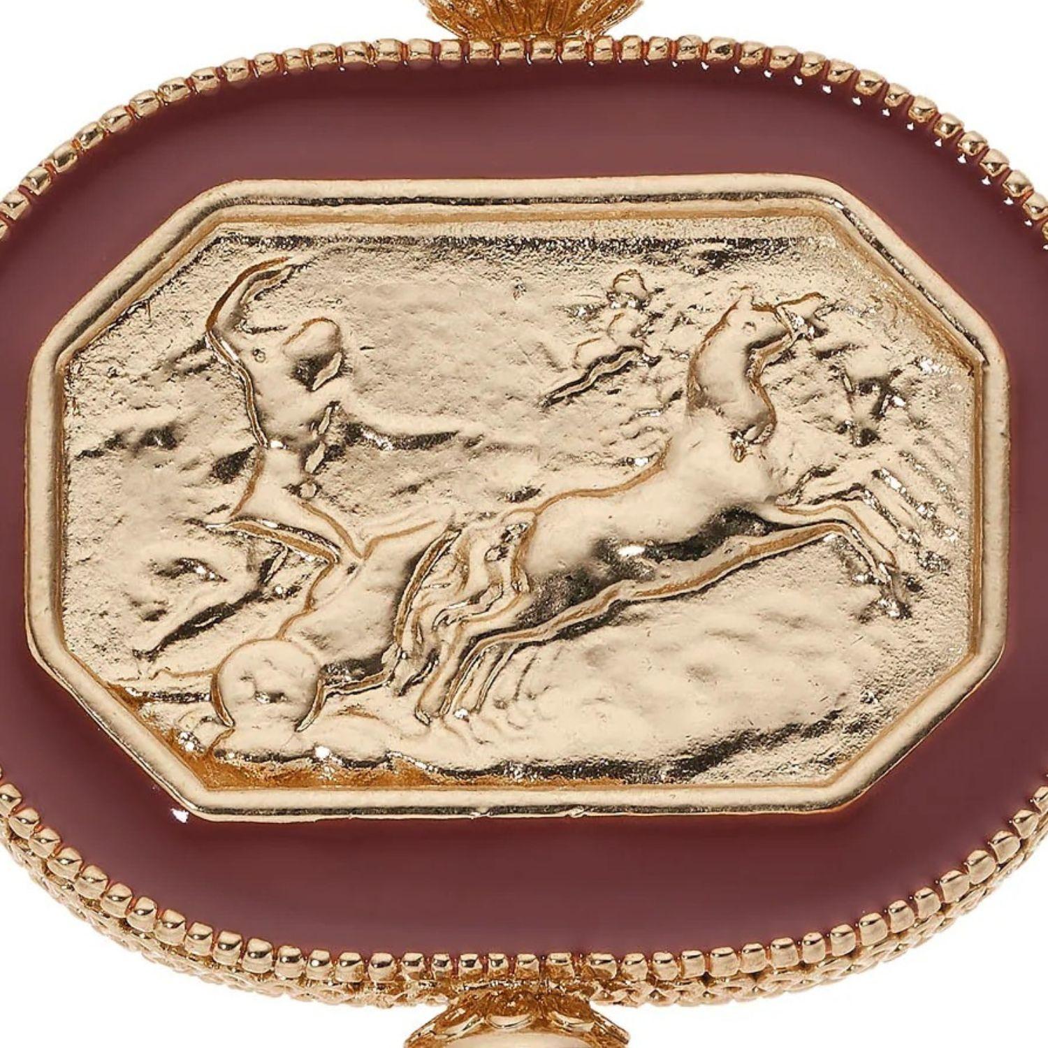 Olivia Riegel Jewelry Olivia Riegel Byzantine Revival Gold Intaglio Brooch with Pearls