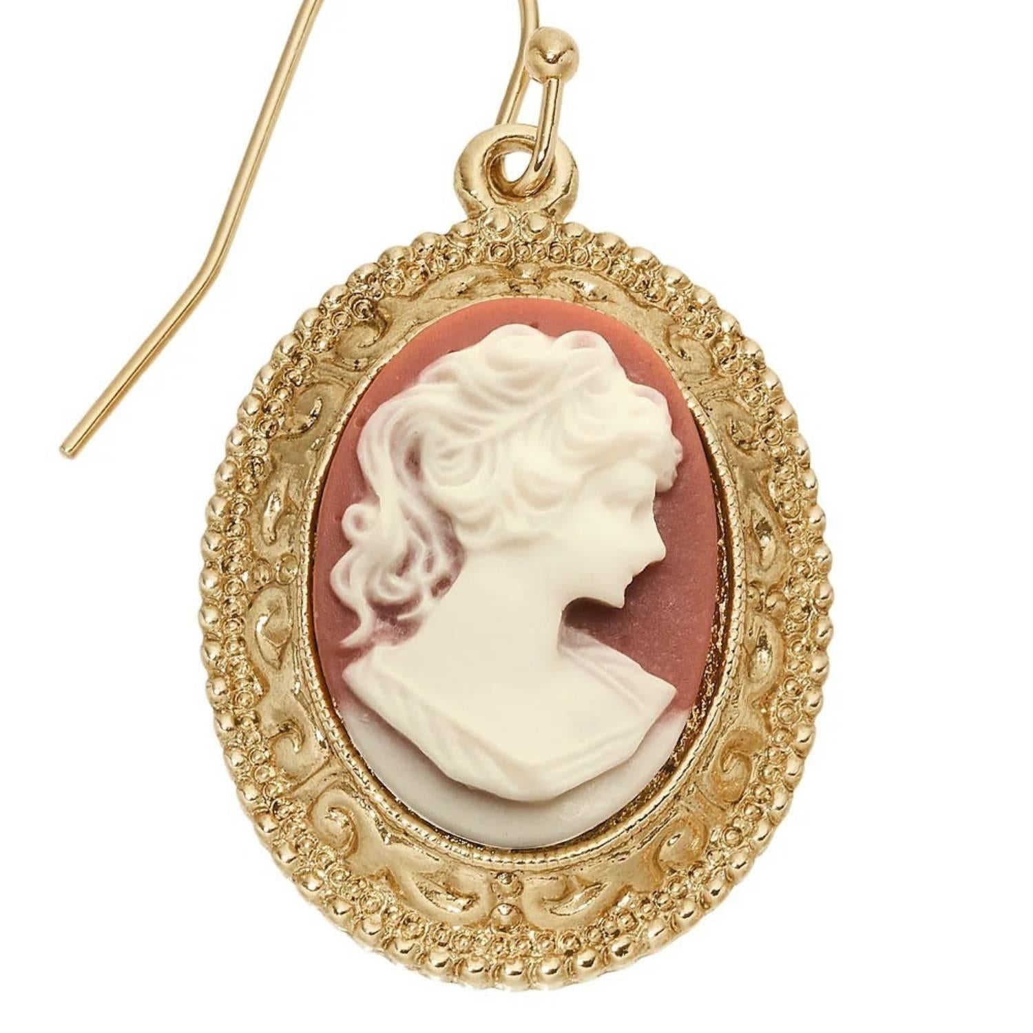 Olivia Riegel Jewelry Olivia Riegel Carnelian Cameo Wire Earrings