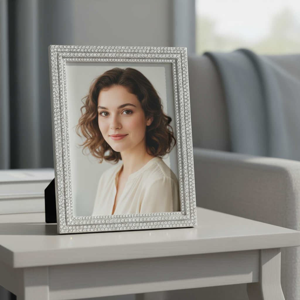 Olivia Riegel Picture Frames Olivia Riegel Classic Crystal Pavé Picture Frame Silver 5" x 7"