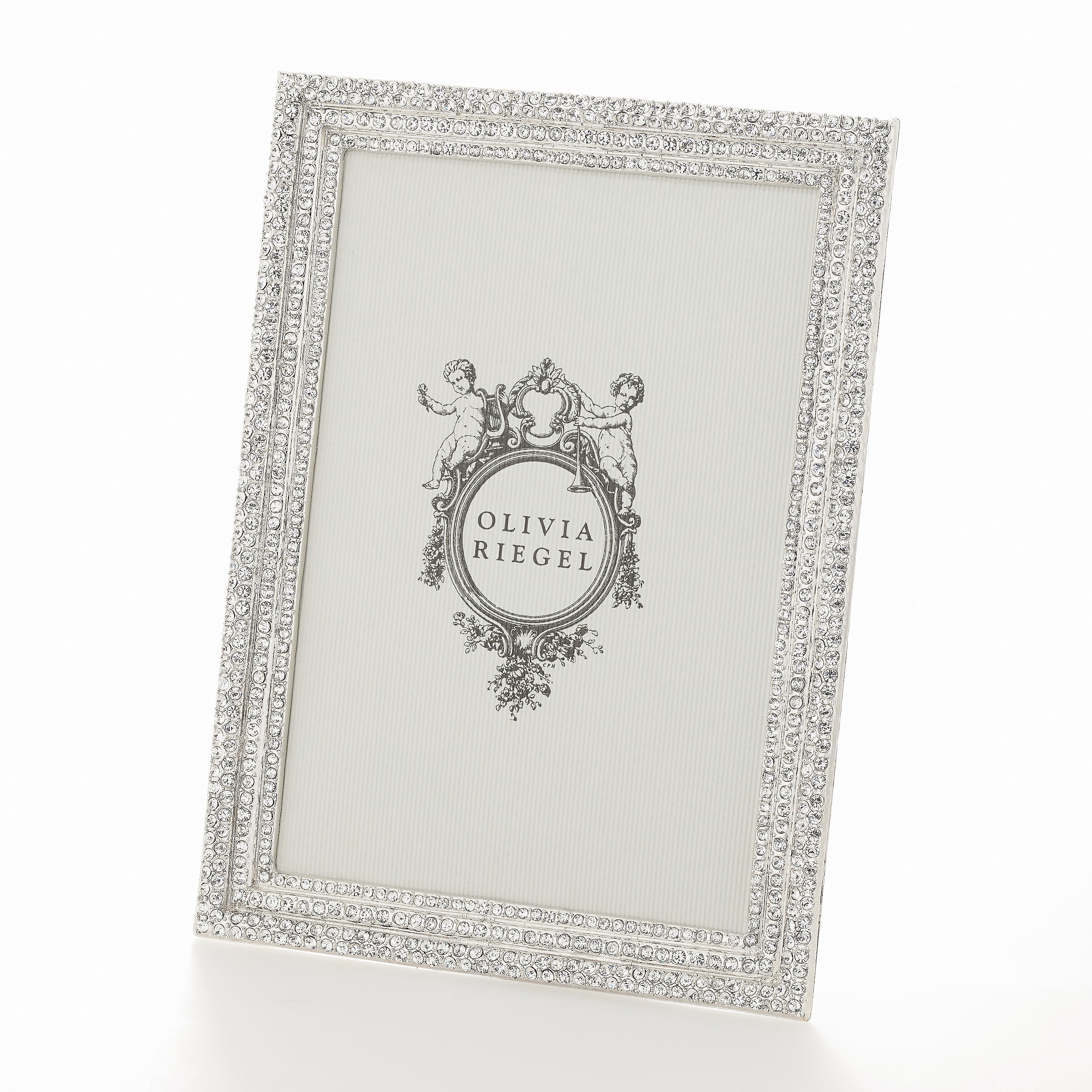 Olivia Riegel Picture Frames Olivia Riegel Classic Crystal Pavé Picture Frame Silver 5" x 7"